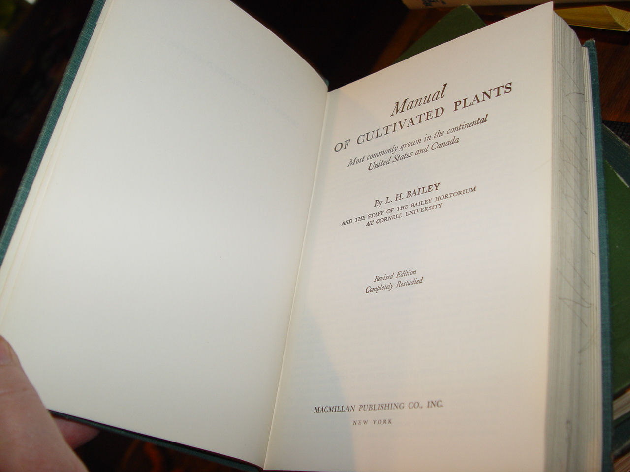 Manual Of Cultivated Plants,1977 by L.
                            Bailey