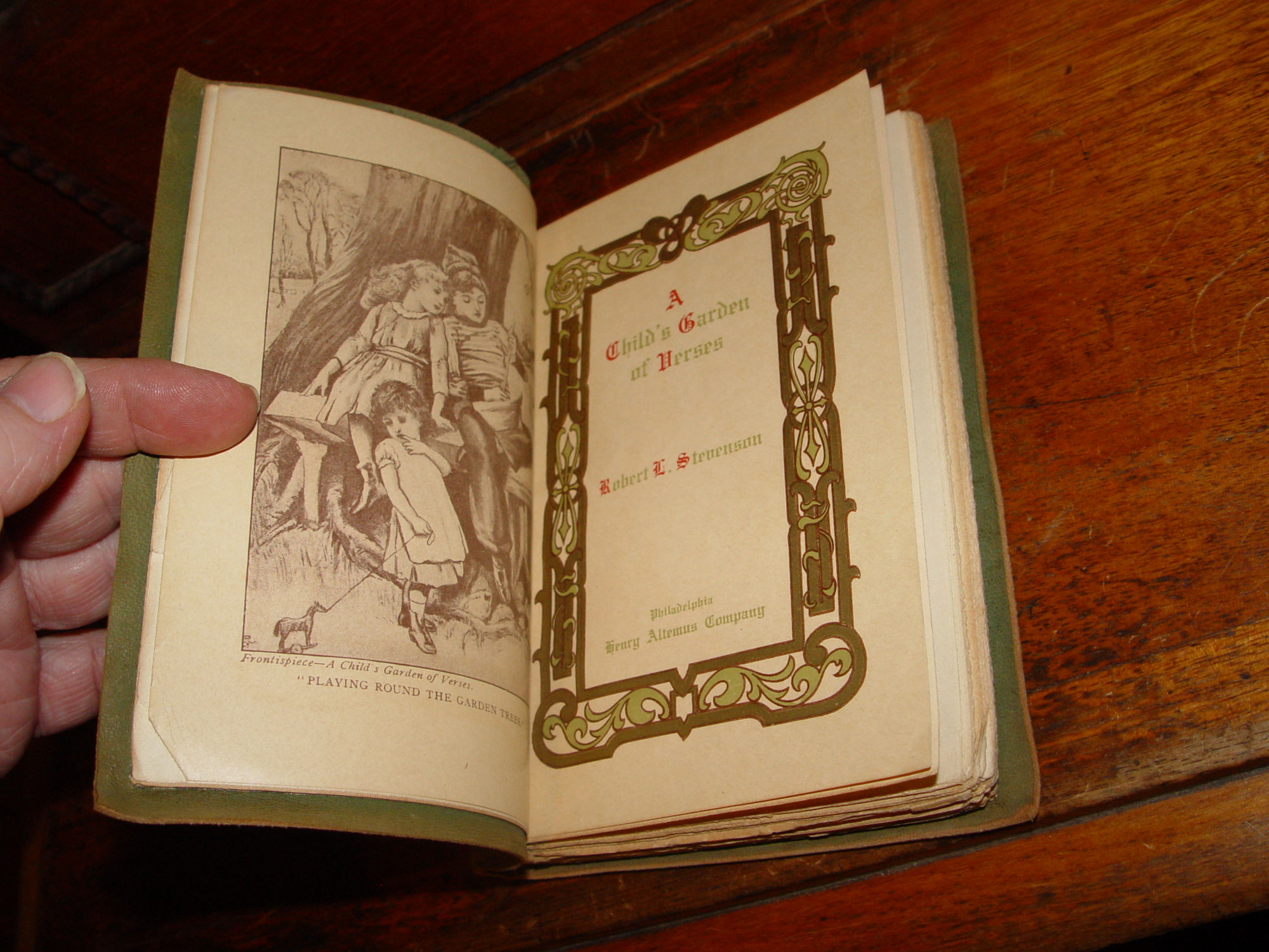 A Child's Garden of Verses; Robert L.
                              Stevenson Soft Leather 1900s