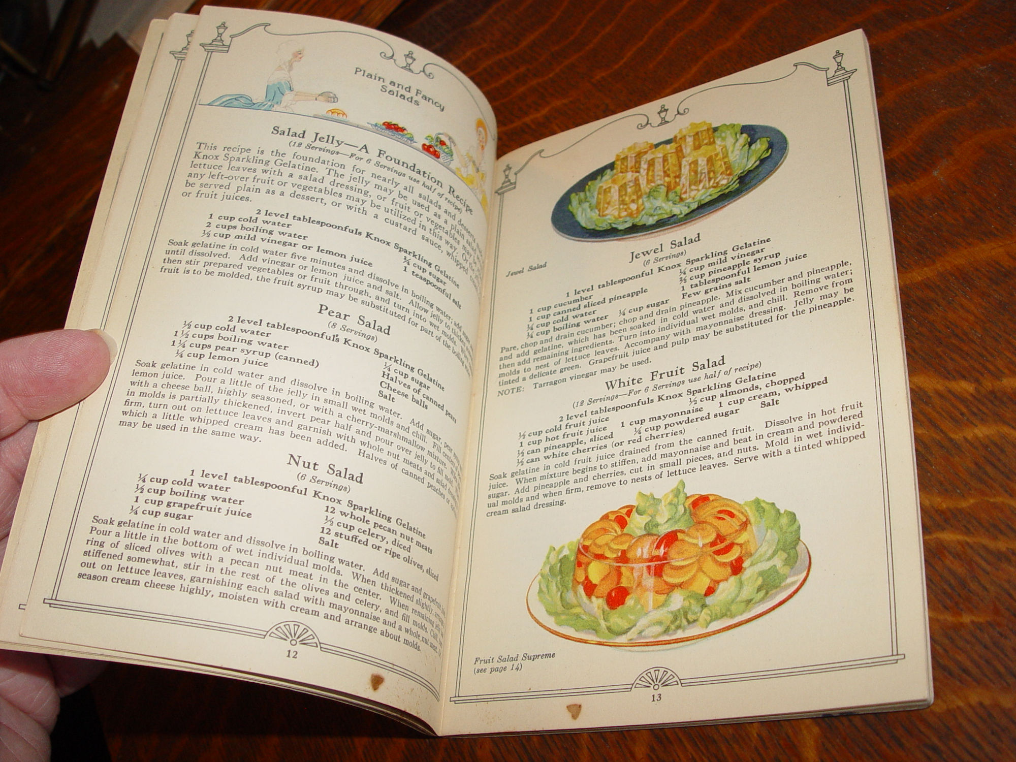 1927 Knox Gelatine Dainty Desserts,
                                Salads and Candies Recipe Cookbook