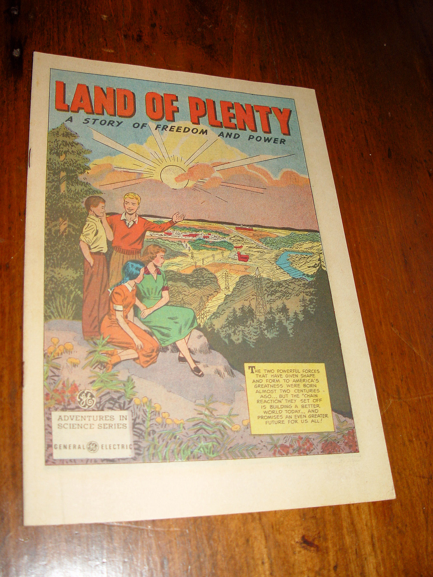 1952 Land of
                        Plenty; Adventures in Science Series Comic