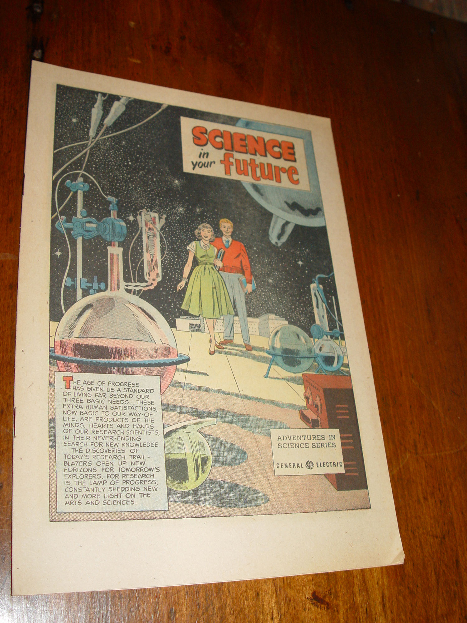 1956 Science in
                        your Future; Adventures in Science Series Comic