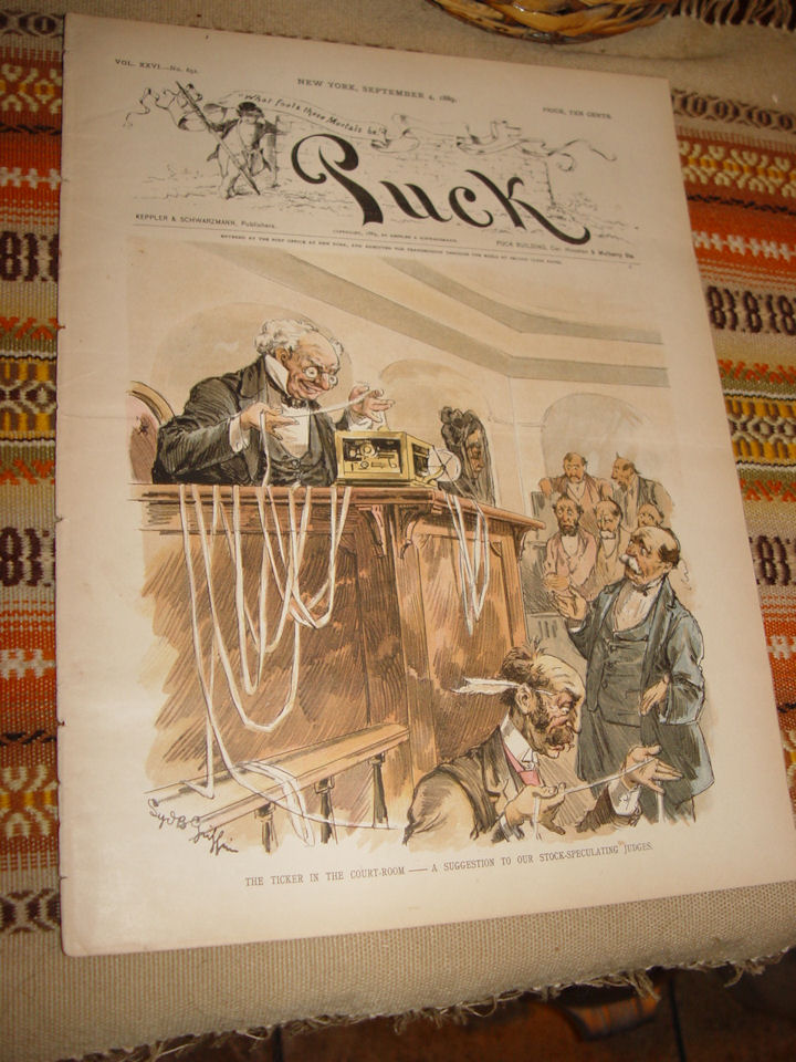 PUCK Vol XXVI
                        Sept 4, 1889; Political Satire Pulp Magazine