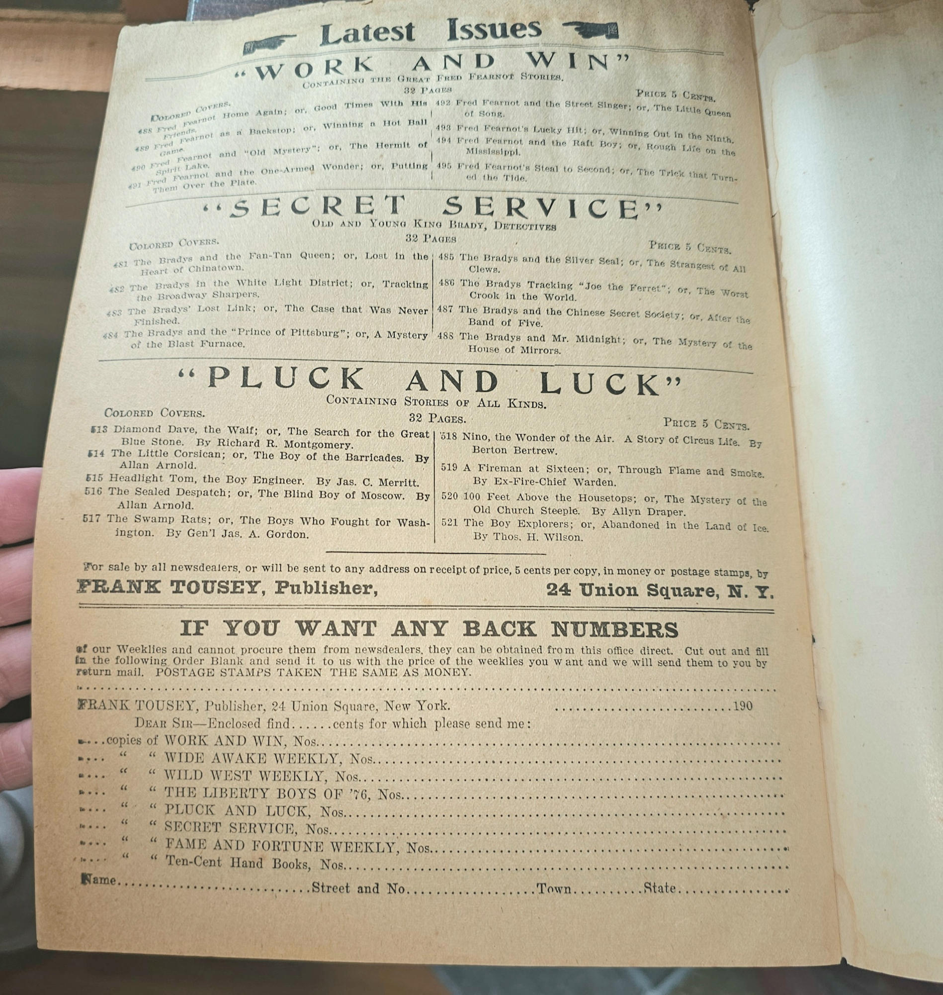 1908 Liberty Boys of 76 Dime Novel No 387
De Kalb Dick Slater Pulp Rare