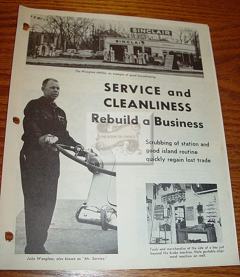 1960's Gas &
                        Oil Service Station Merchandising Booklet John
                        Wenglasz Sinclair