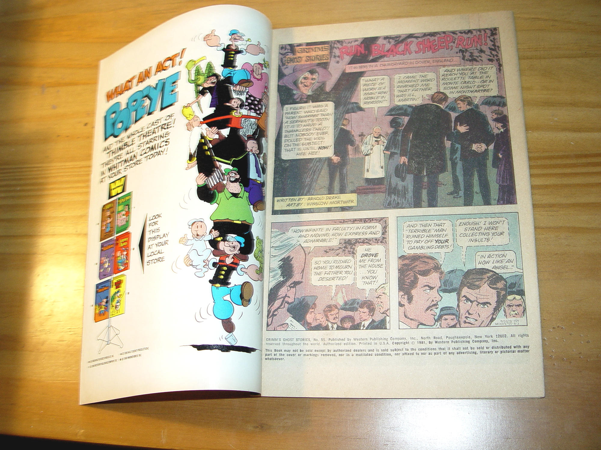 Grimm’s Ghost Stories #55 (1981) – “The Mask of Tutankhamun” – Vintage Horror Comic