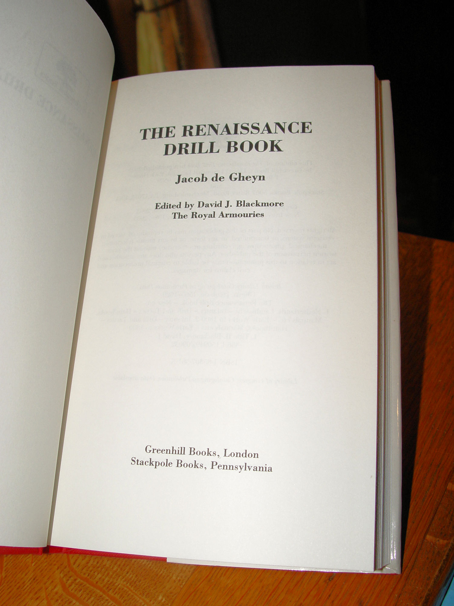 The Renaissance Drill Book 2003 Jacob de
Gheyn 1st Ed. Hardcover