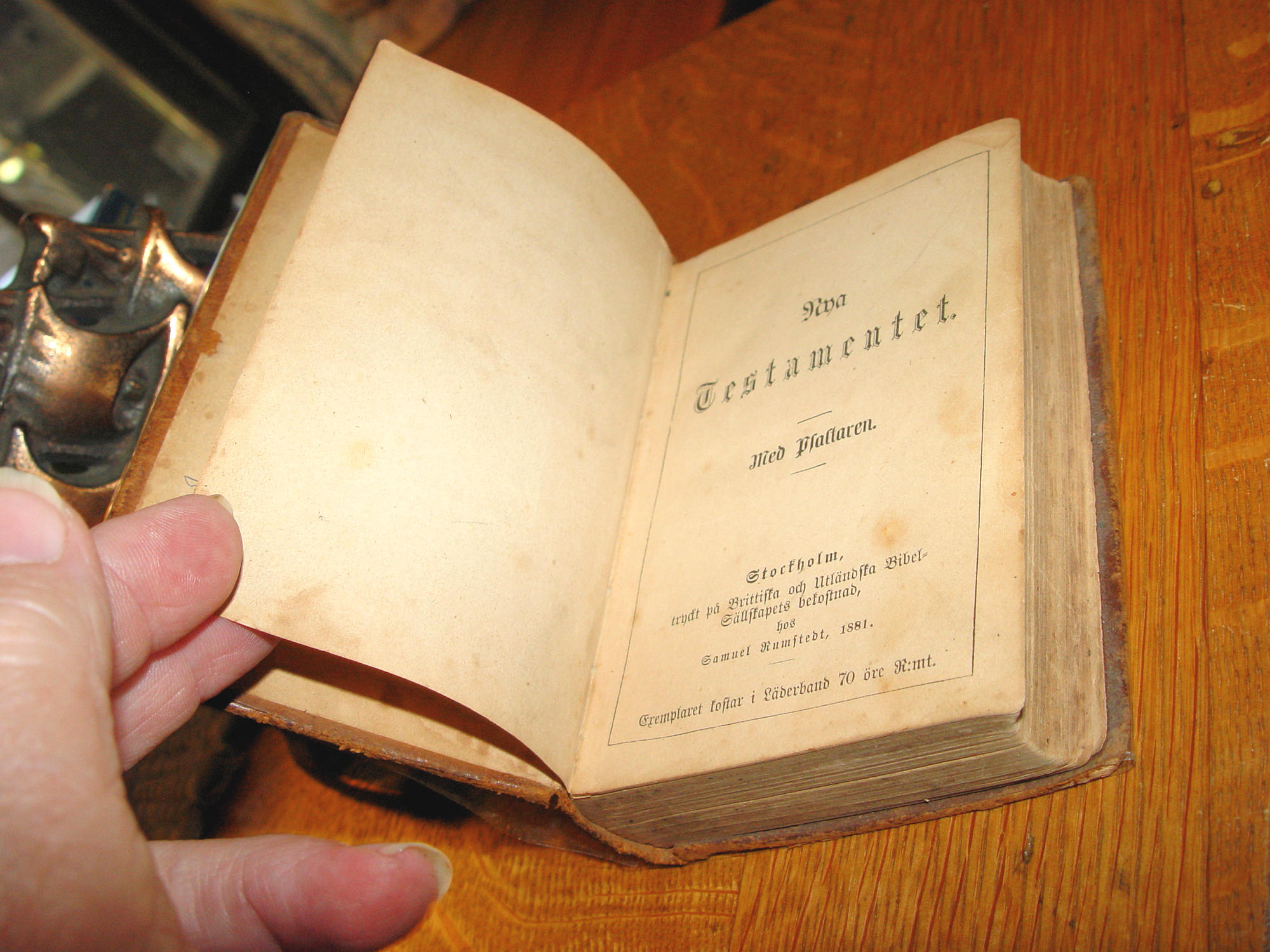Nya Testamentet med Psaltaren – Swedish
New Testament with Psalms (Stockholm, 1881)
