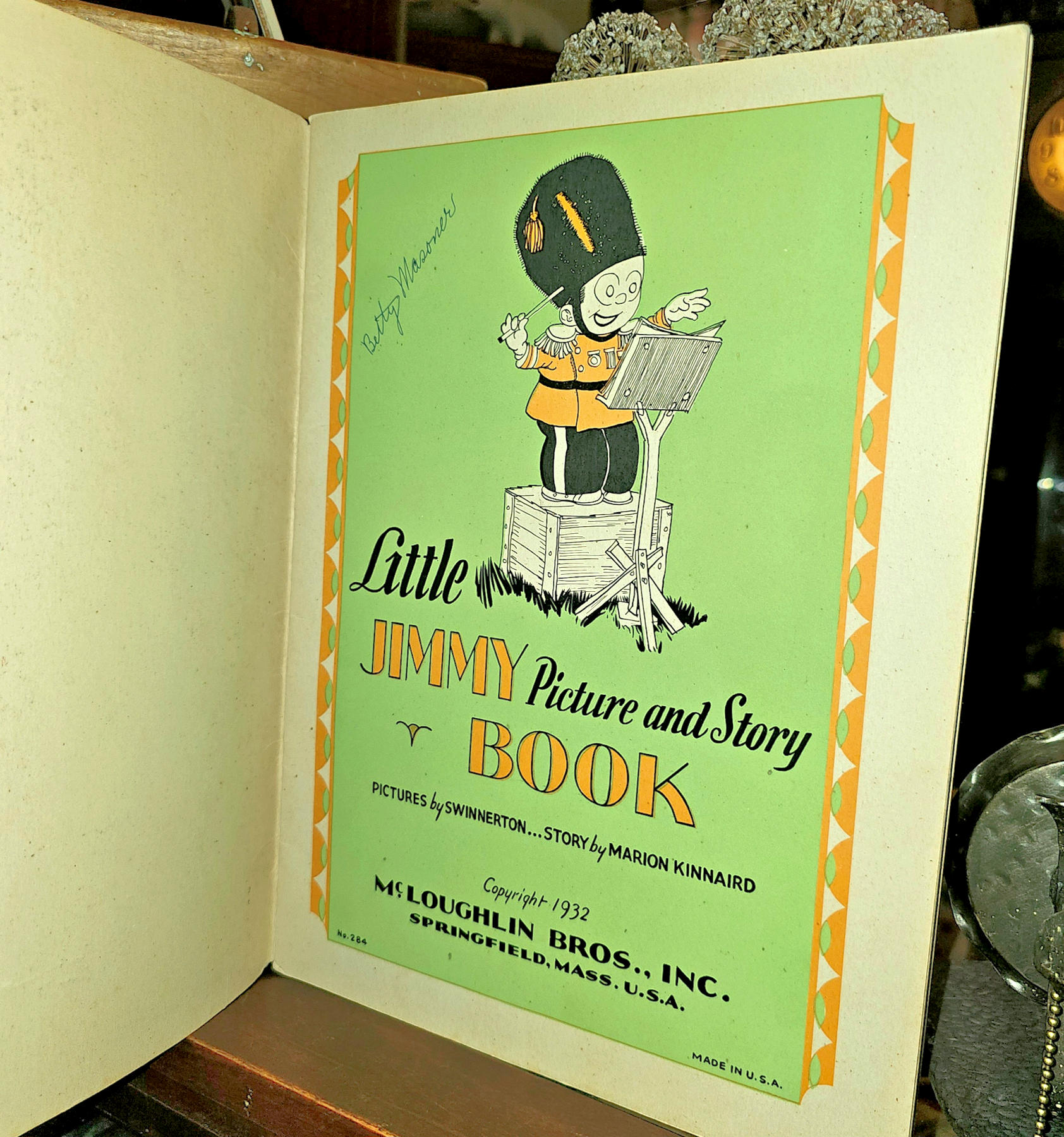 Vintage 1932 Little Jimmy Picture and
Story Book – McLoughlin Bros. No. 284