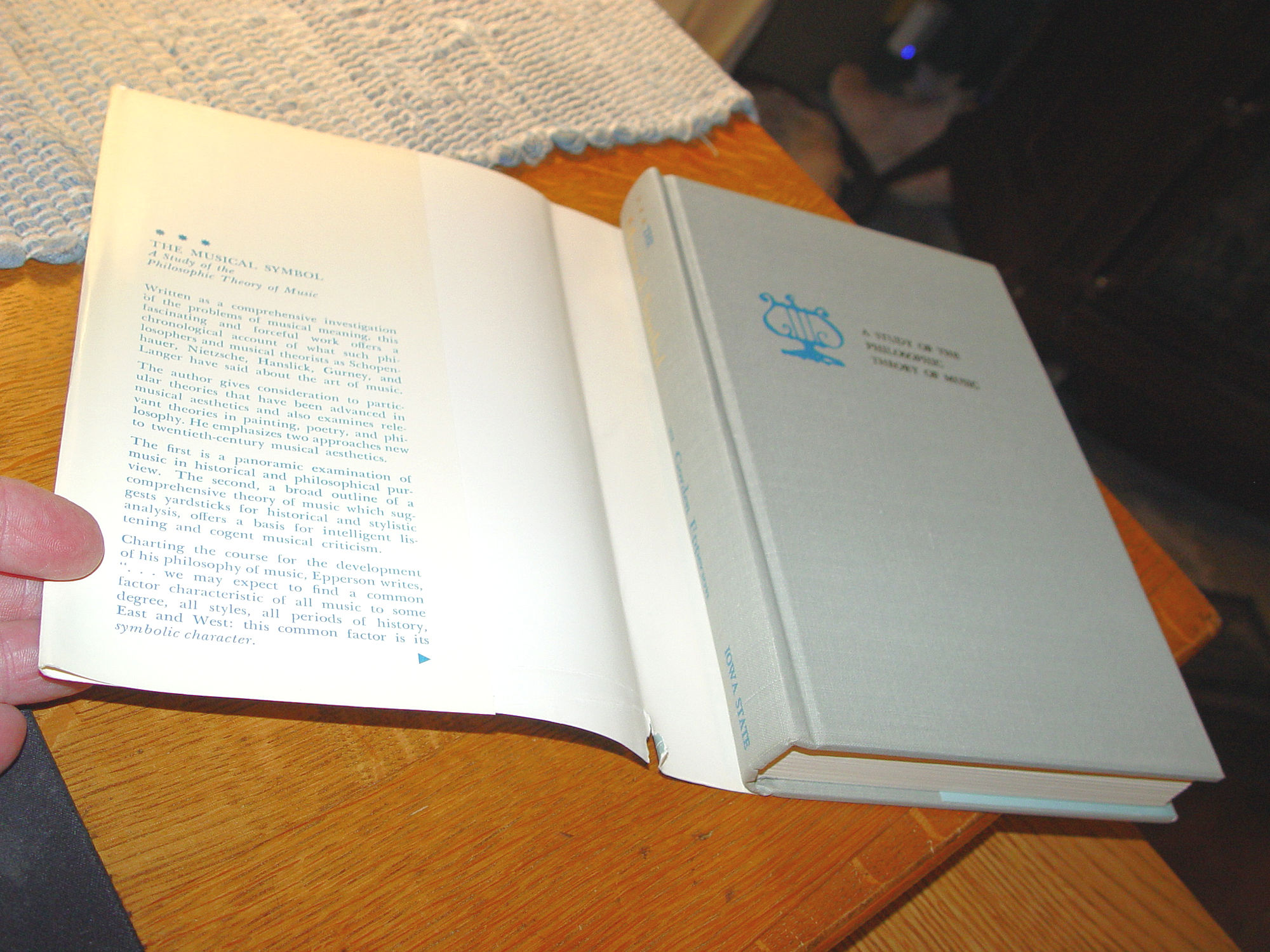 The musical symbol: a study of the
philosophic theory of music 1967 Gordon
Epperson
