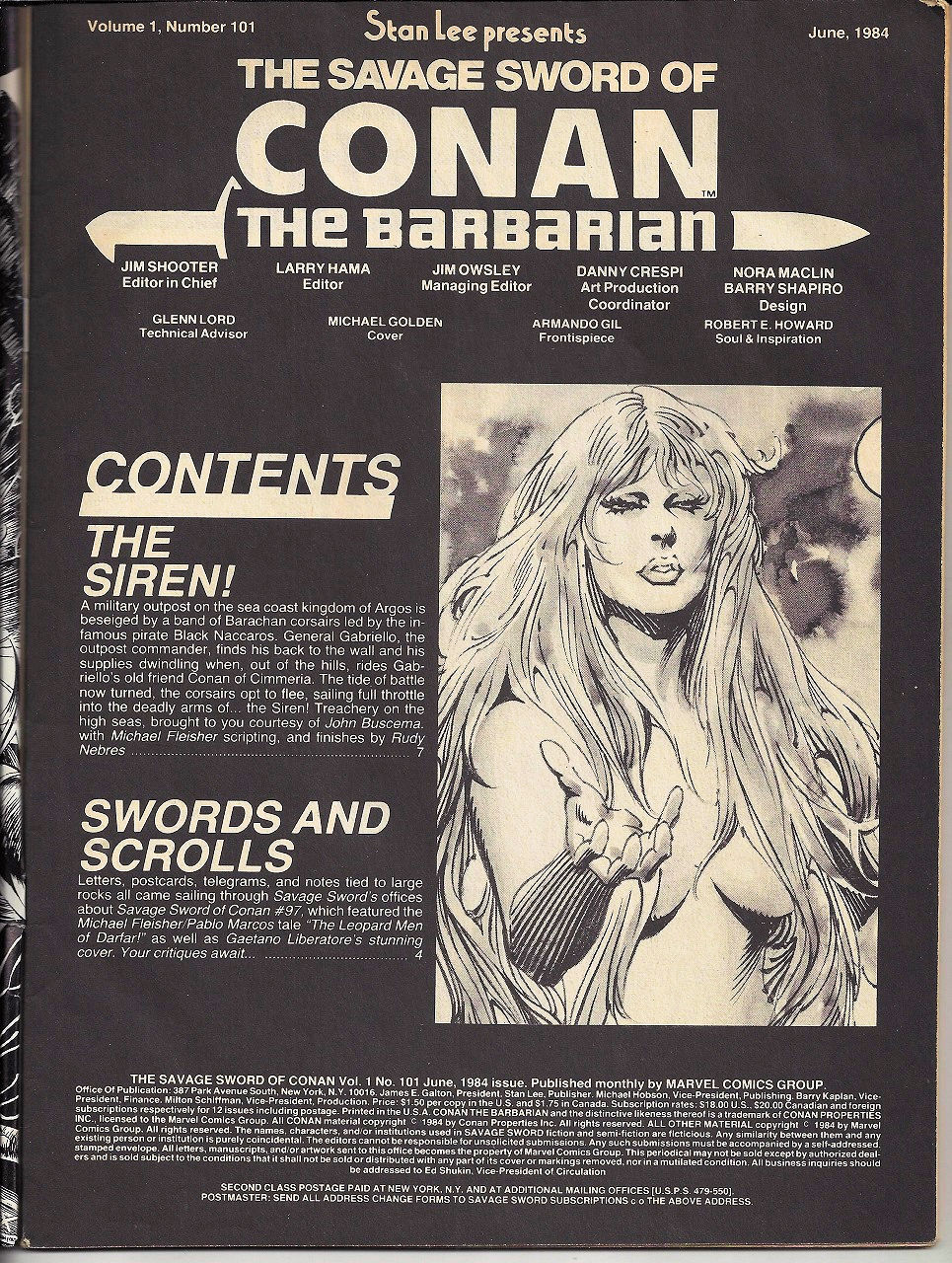 Savage Sword of Conan #101 (June 1985)
Variant Cover