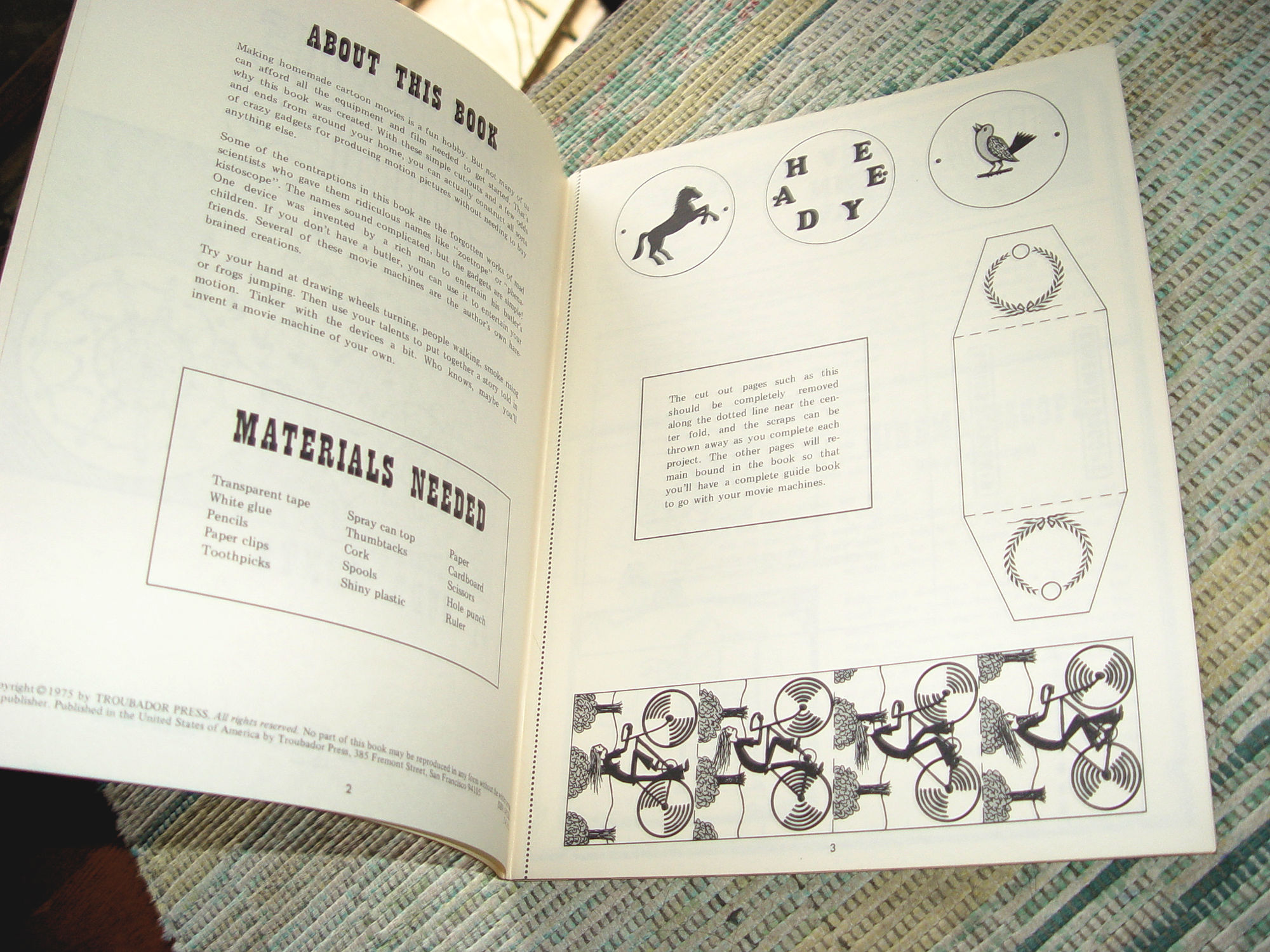 Paper Movie Machines: Mini-Movies Ready
to Make 1975 by Budd Wentz