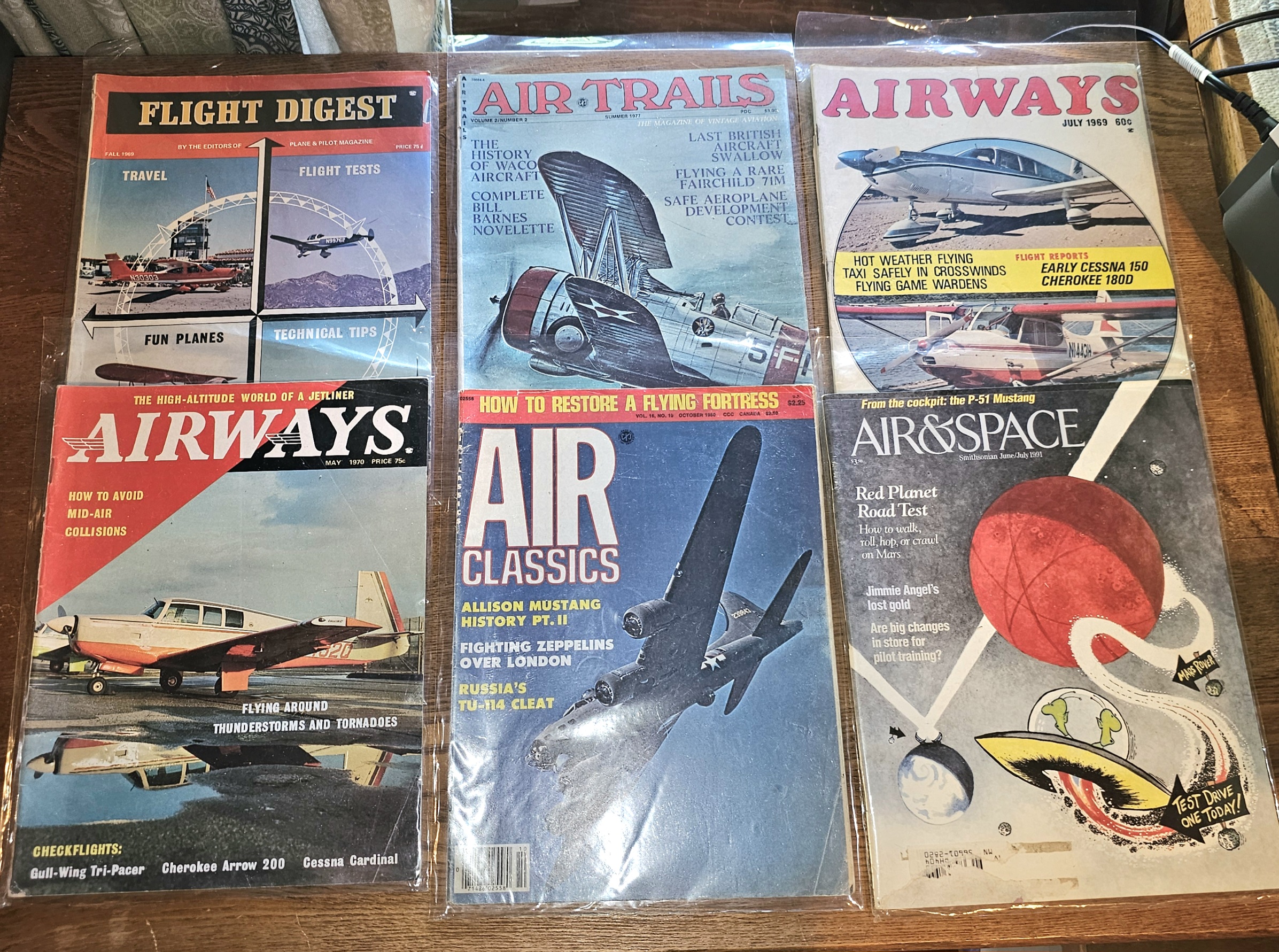 Aviation Magazine Lot 1960s‑1970s – Air
Progress, Flight Digest, Air Trails, Airways –
8 Issues