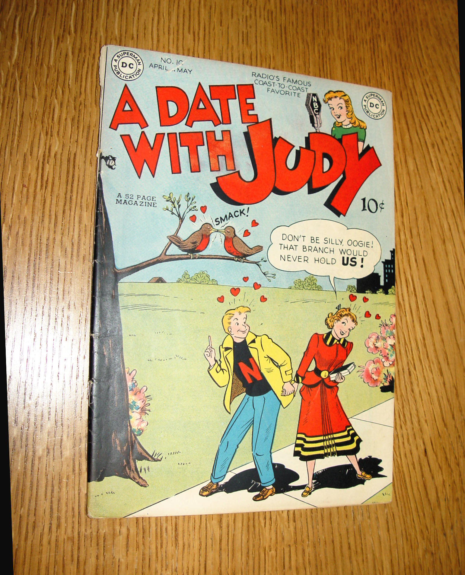 A Date With
Judy Comic #10 (DC, April –
May 1949) – Radio’s Favorite – 10¢ Cover