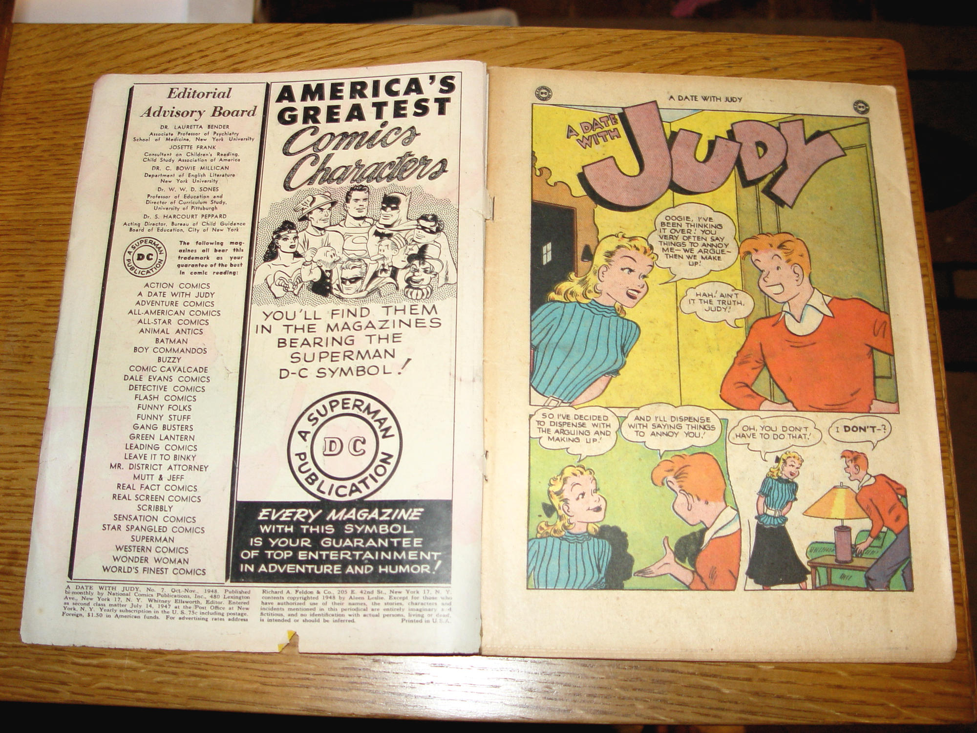 A Date With Judy No. 7 (Oct–Nov, DC
Comics, 1948)