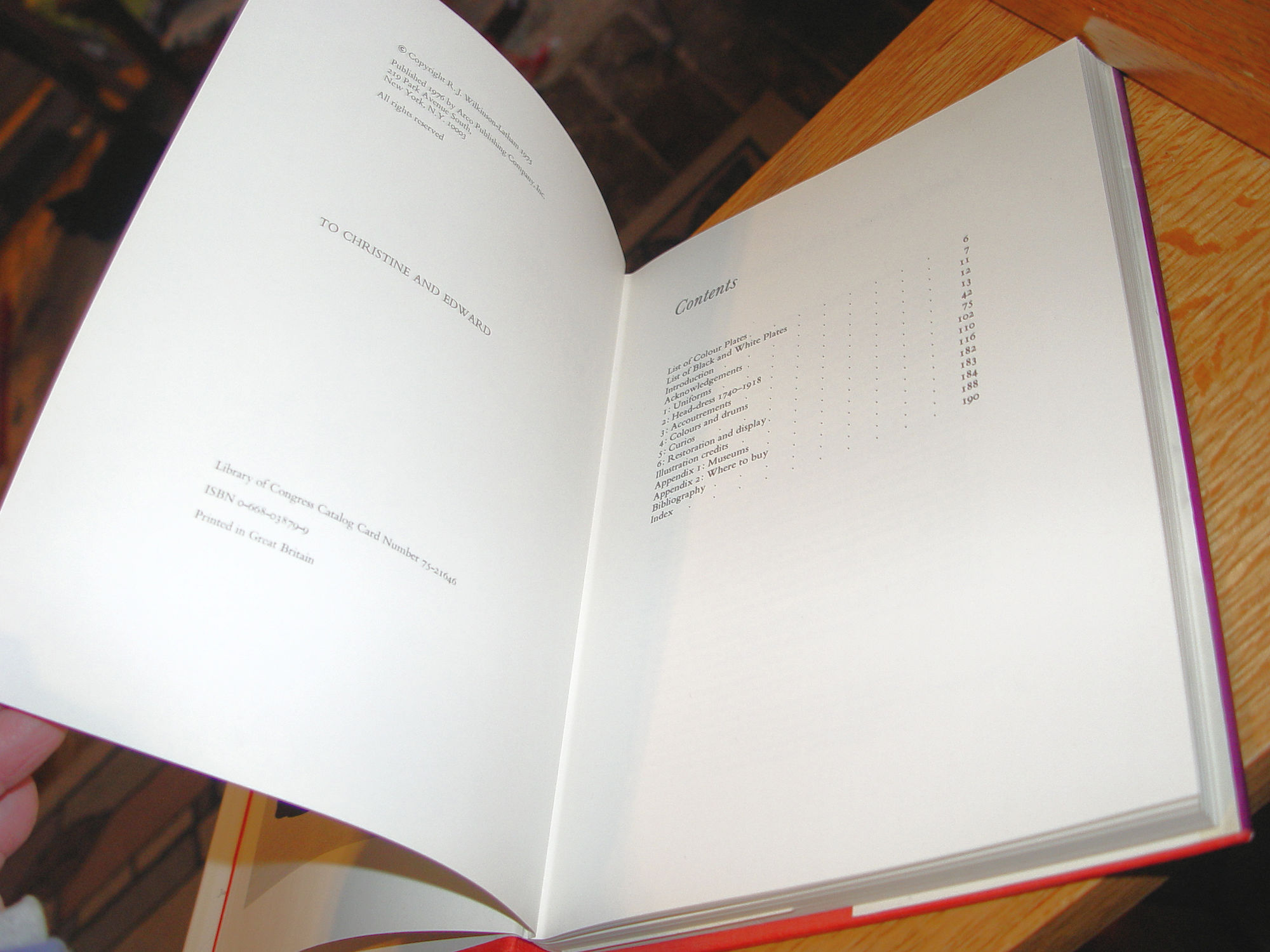 Collecting Militaria 1975 First Ed. by
R.J. Wilkinson-Latham