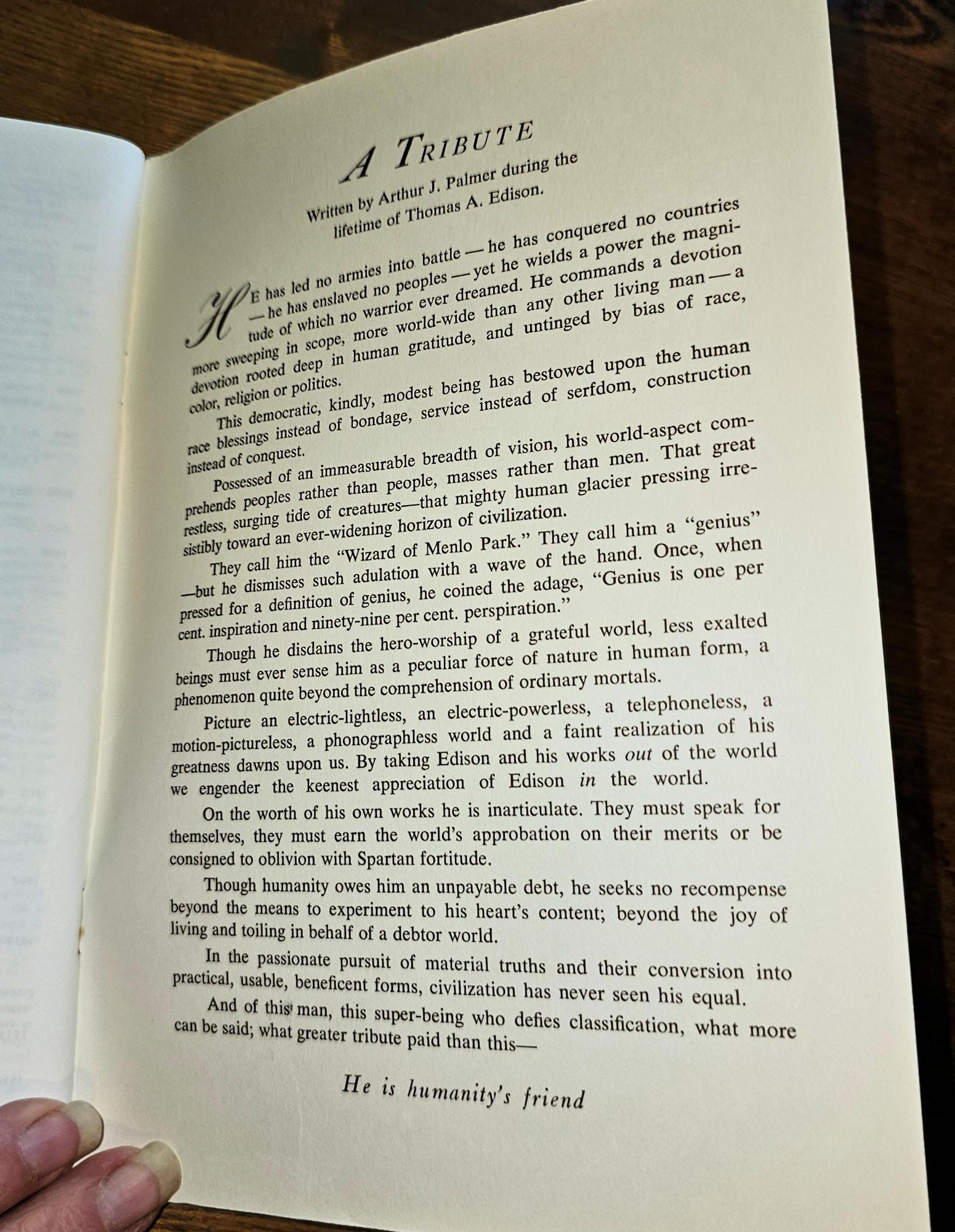 Edison: Inspiration to Youth Booklet 1962
+ Charles Edison Fund Letter – Milan, Ohio