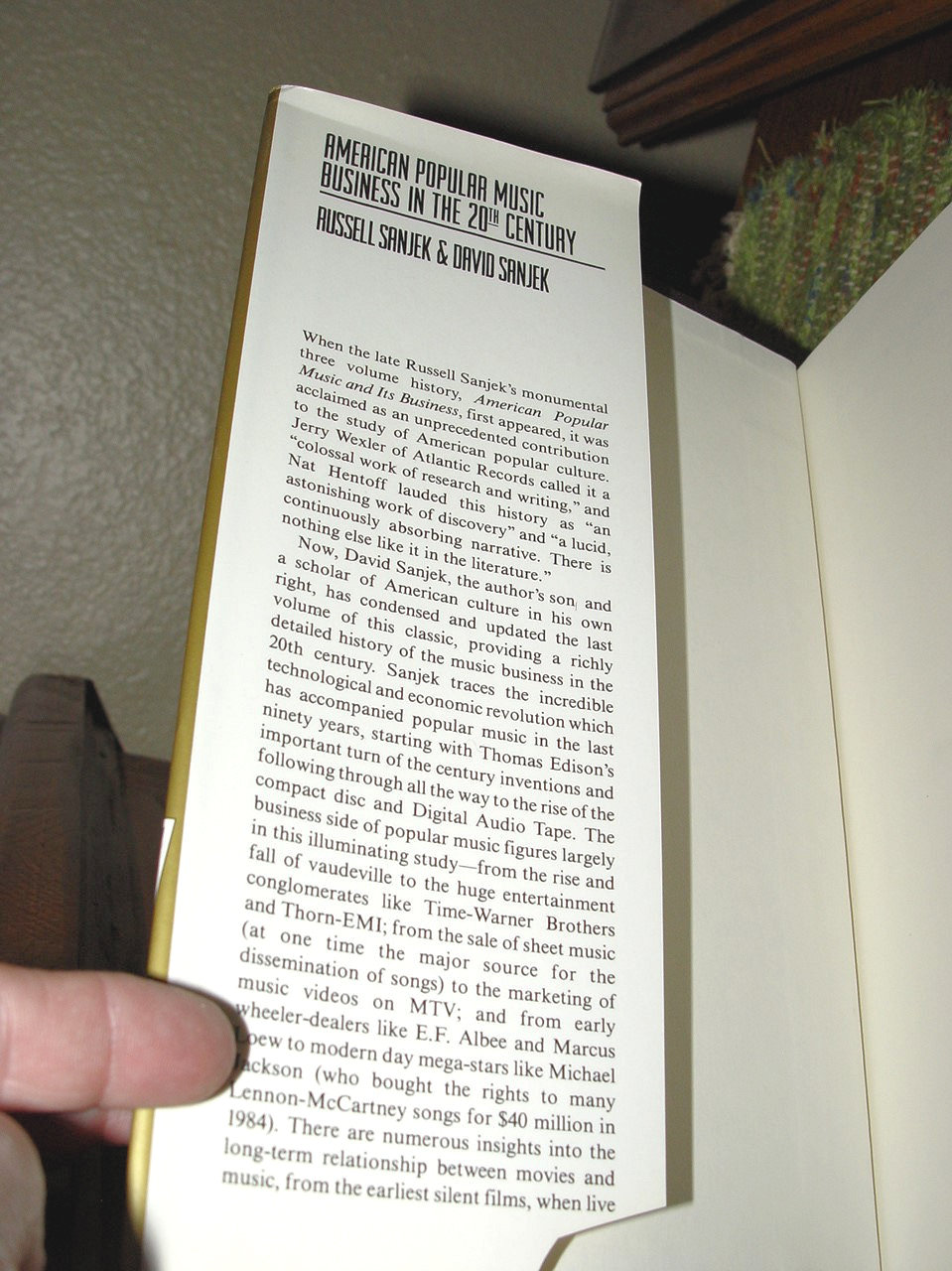 American popular music business in the
20th century 1991 by Russell Sanjek