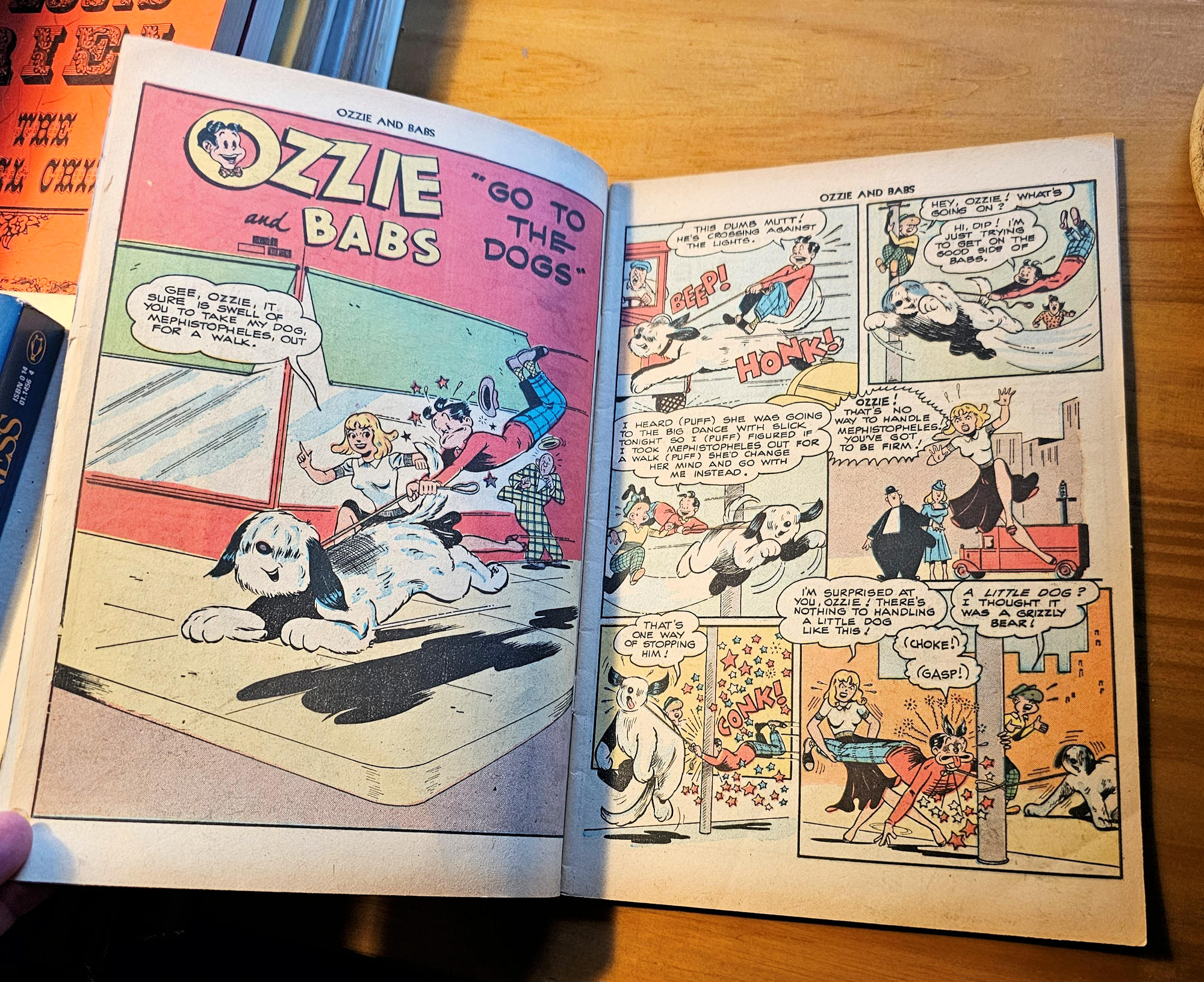 Ozzie and Babs #7: Golden Age (Fawcett,
Dec 1948) Comic Book Bowling Cover