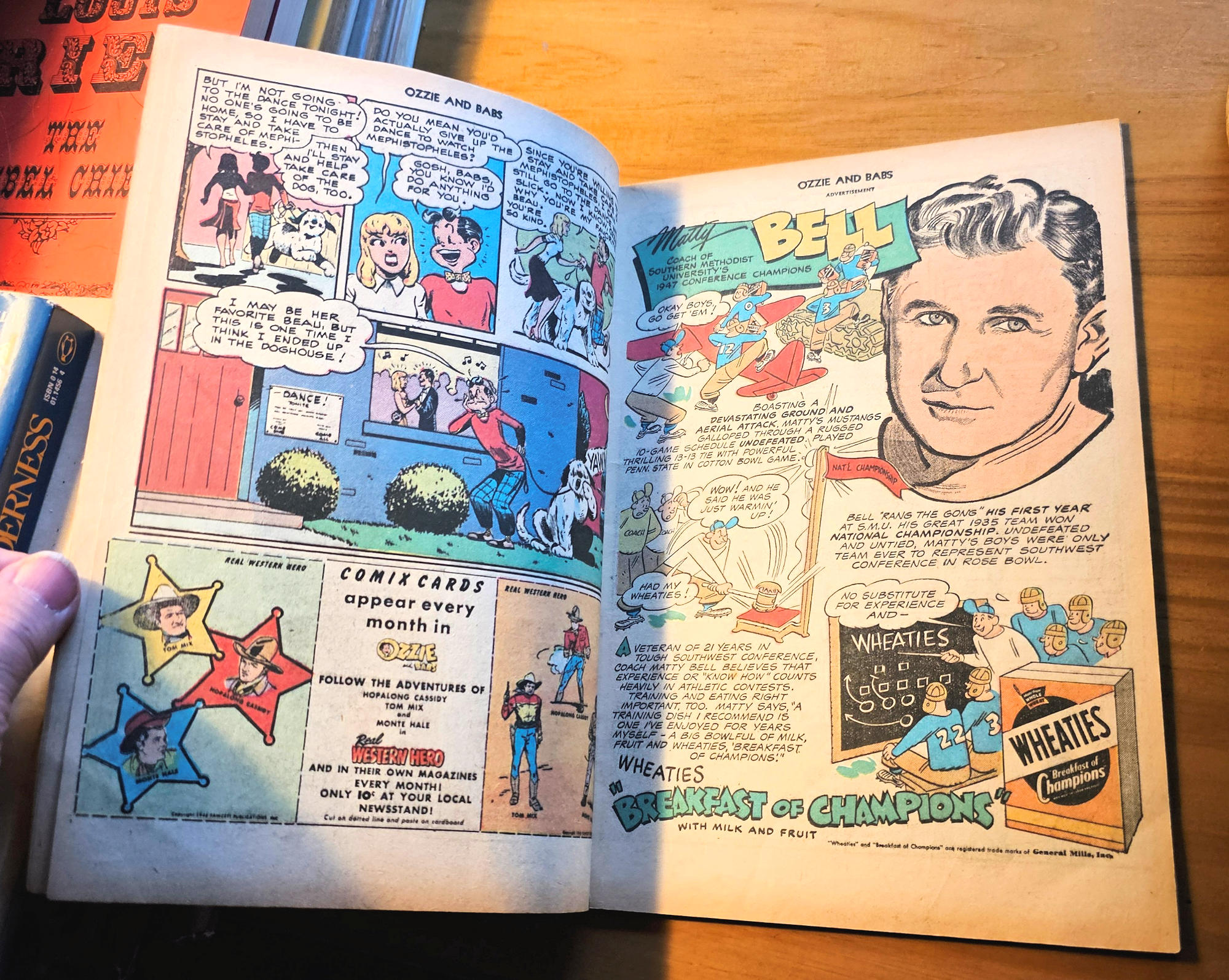 Ozzie and Babs #7: Golden Age (Fawcett,
Dec 1948) Comic Book Bowling Cover