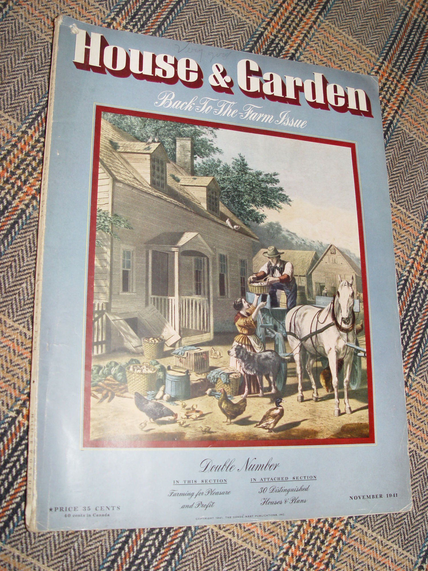 House and Garden;
                        Back To The Farm Issue, November 1941