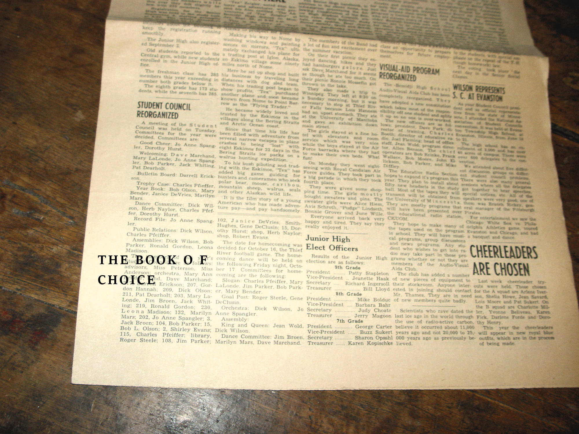 Bemidji High School Lumberjack —
Near‑Mint Original Student Newspaper