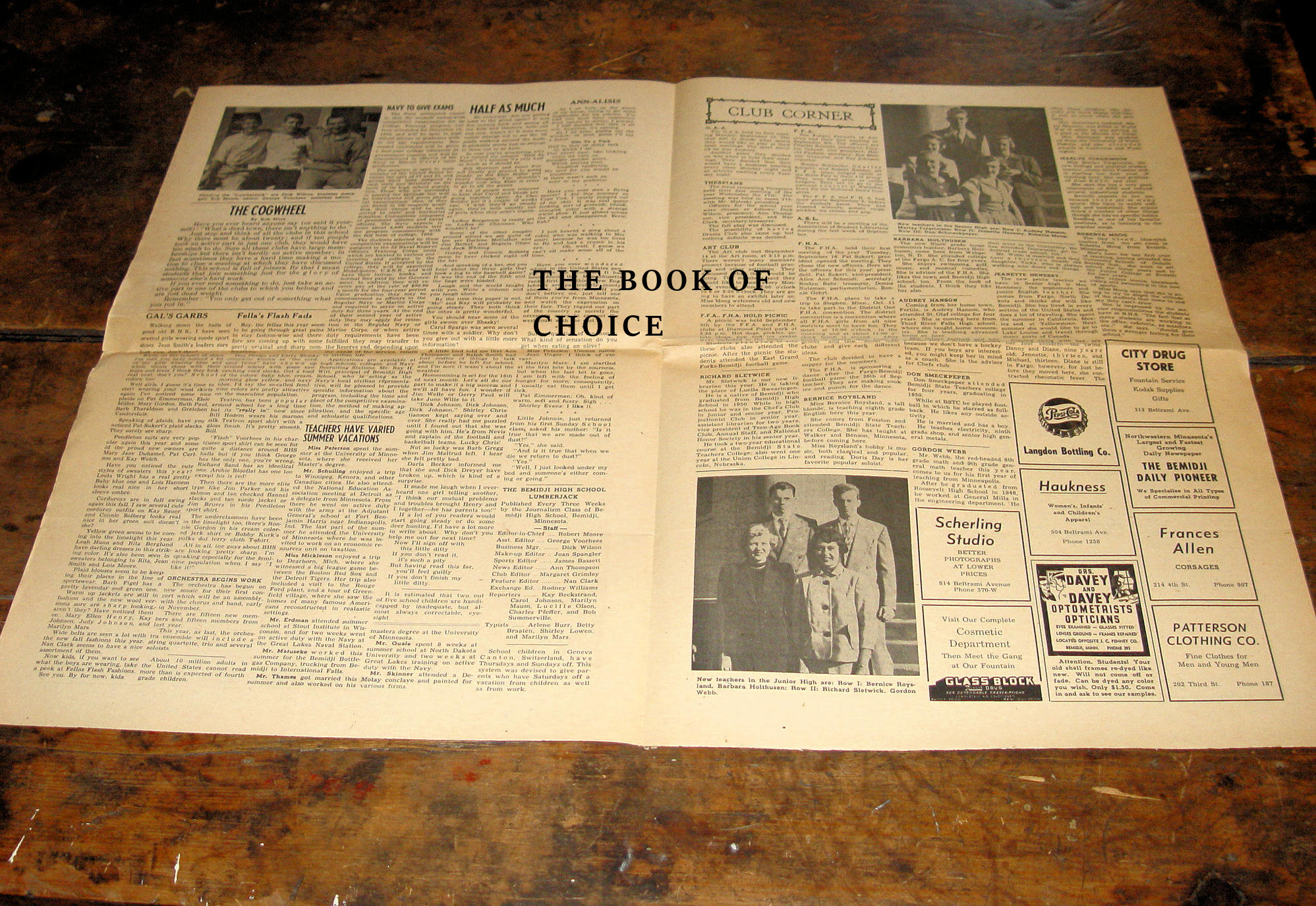 Bemidji High School Lumberjack —
Near‑Mint Original Student Newspaper