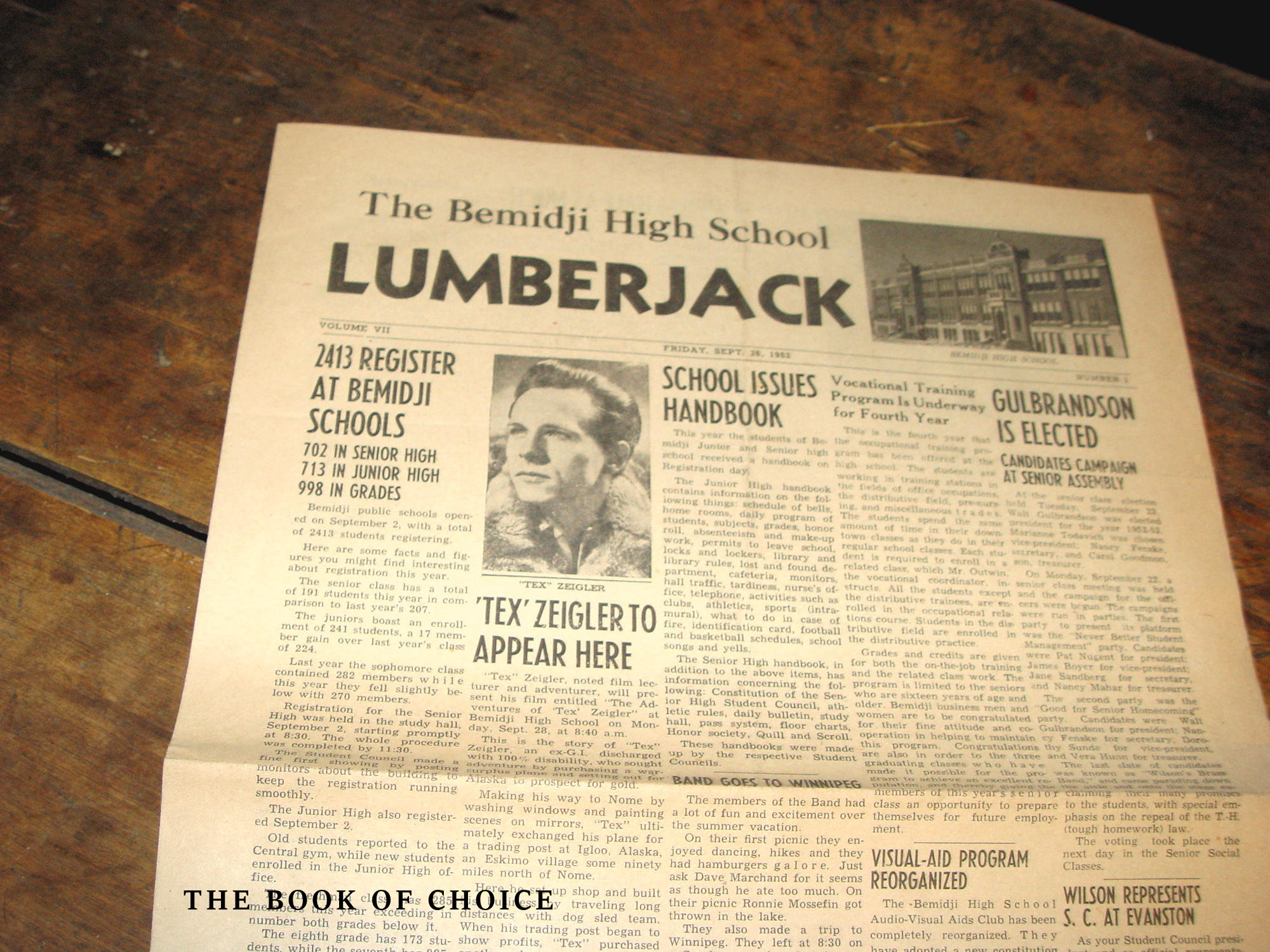 Bemidji High
                        School Lumberjack � Near‑Mint Original Student
                        Newspaper