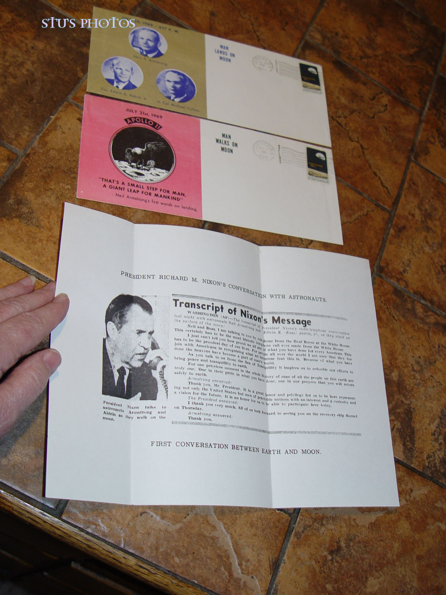 1969 Apollo 11 (Man Walks On Moon); Nixon
                        First Phone Call To Moon Item BOC2257