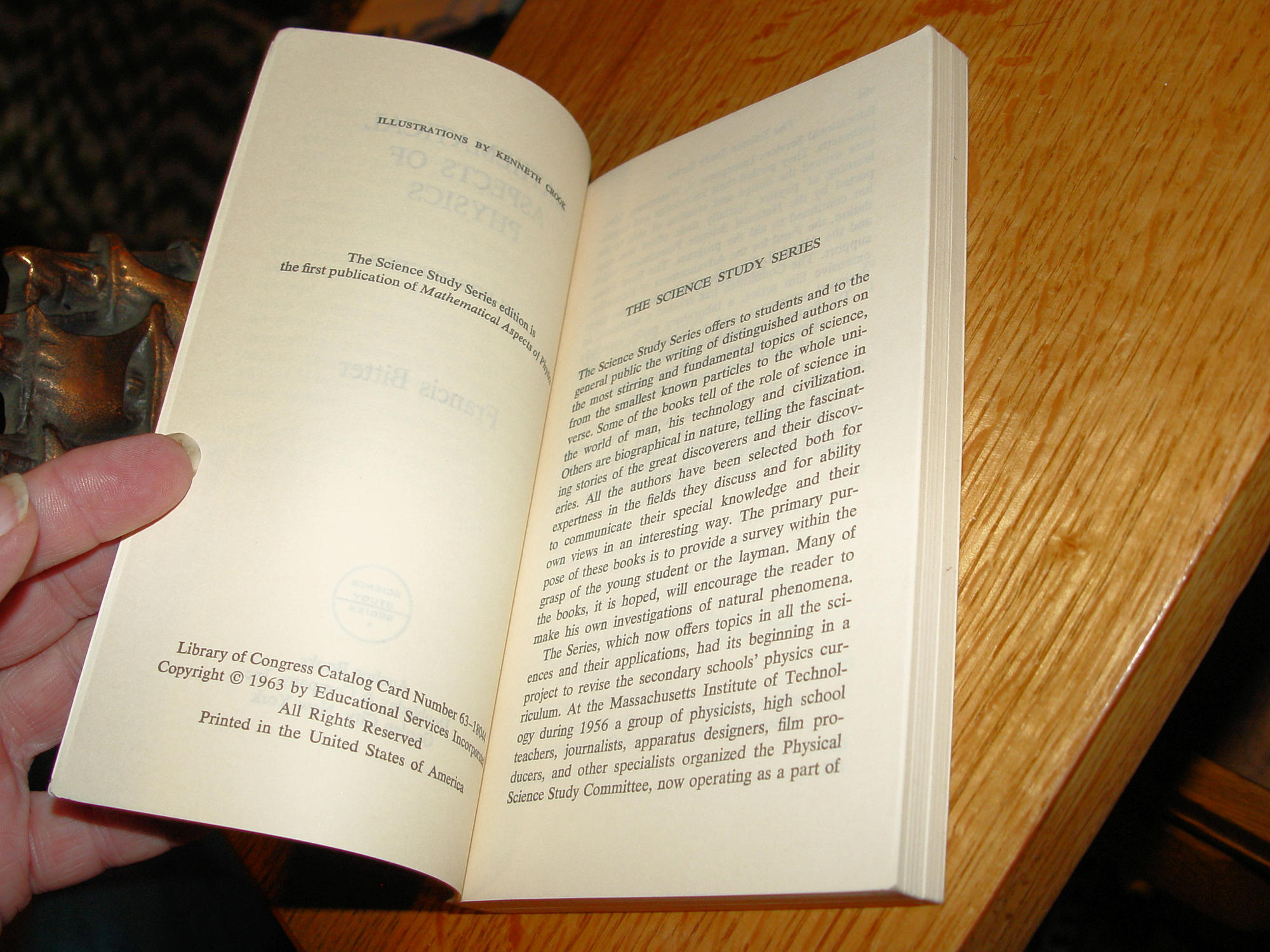 Mathematical Aspects of Physics: An
Introduction 1963