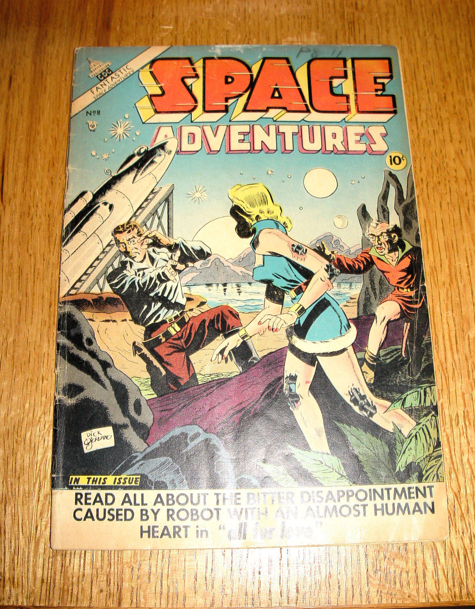 Space Adventures
                        #8 (1952 first series) 10c Cover - Science
                        Fiction Comic