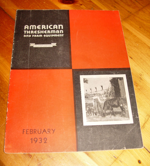 Jan & Feb 1932 American Thresherman and
                        Farm Equipment Magazines, Periodical