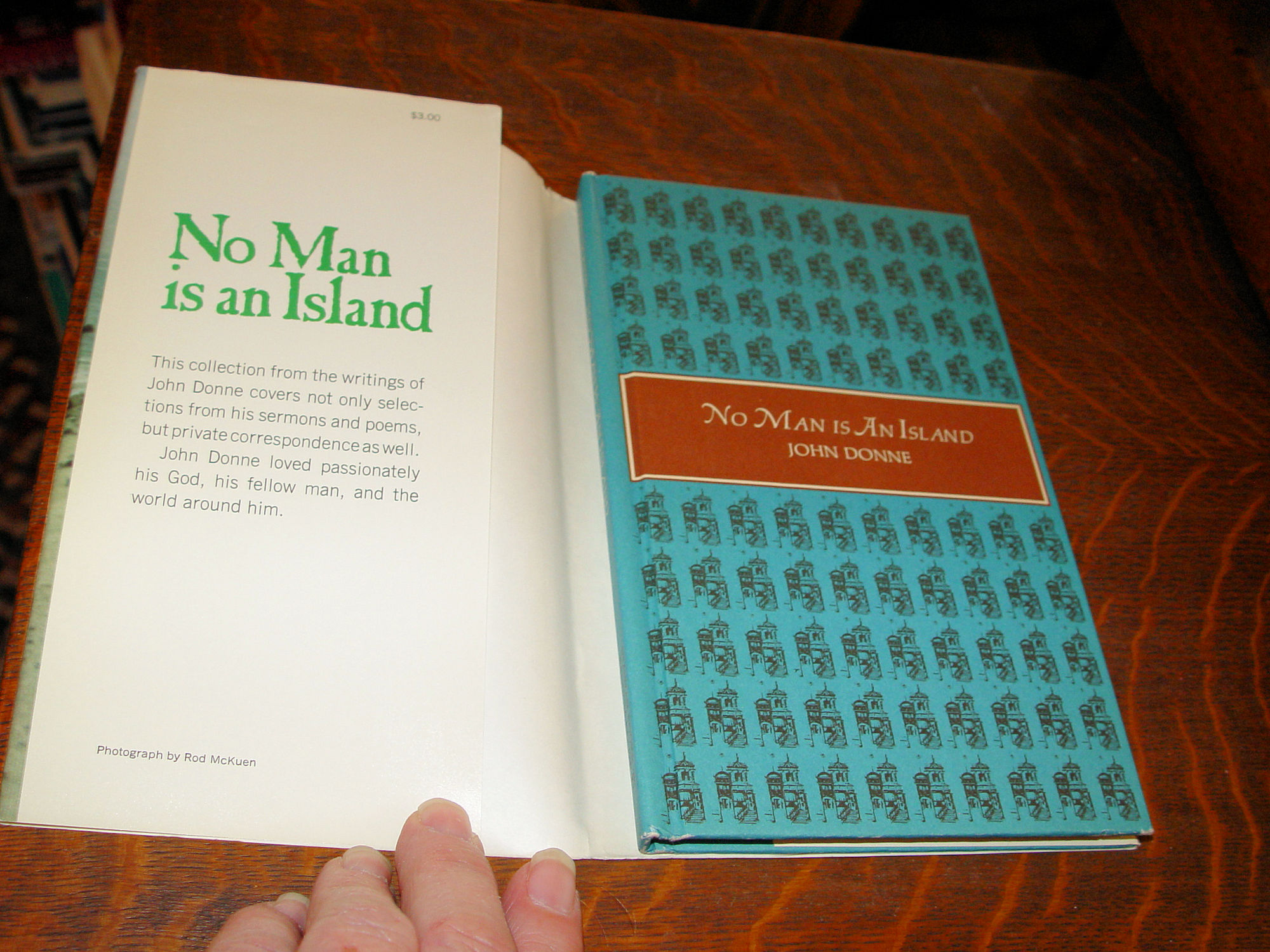 No Man is an Island: Selected from the
                          Writtings of John Donne
