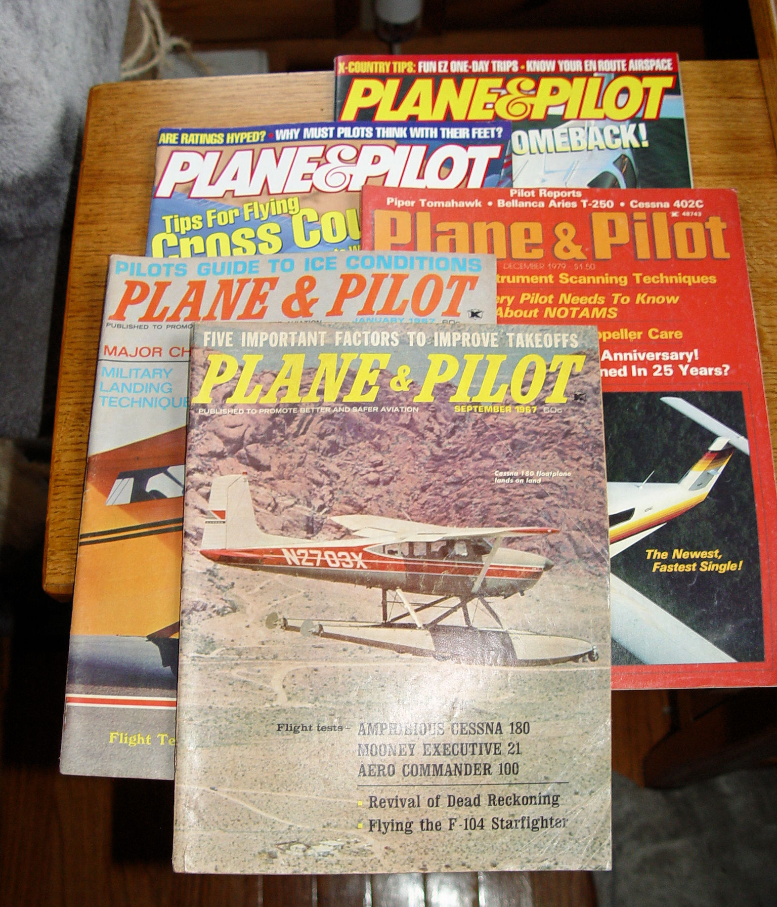 5 Plane & Pilot Magazines - 1967 to
                          1998 Excellent for Gifts or Collectors