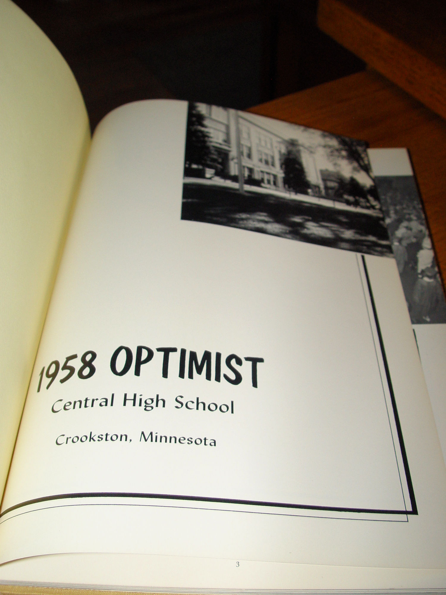 1958 Yearbook 'Optimist' - Central High
                          School Crookston, Minnesota