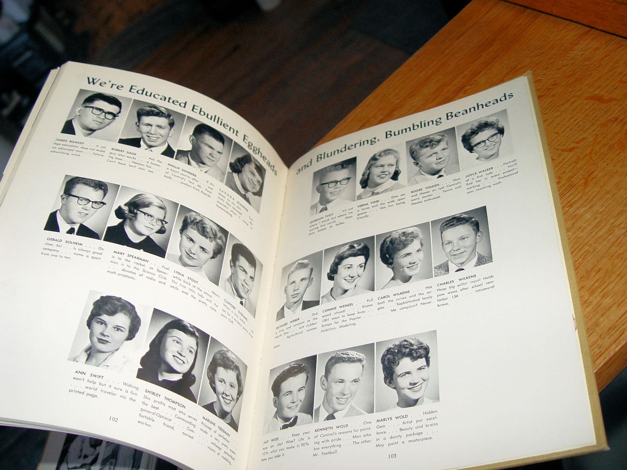 1958 Yearbook 'Optimist' - Central High
                          School Crookston, Minnesota