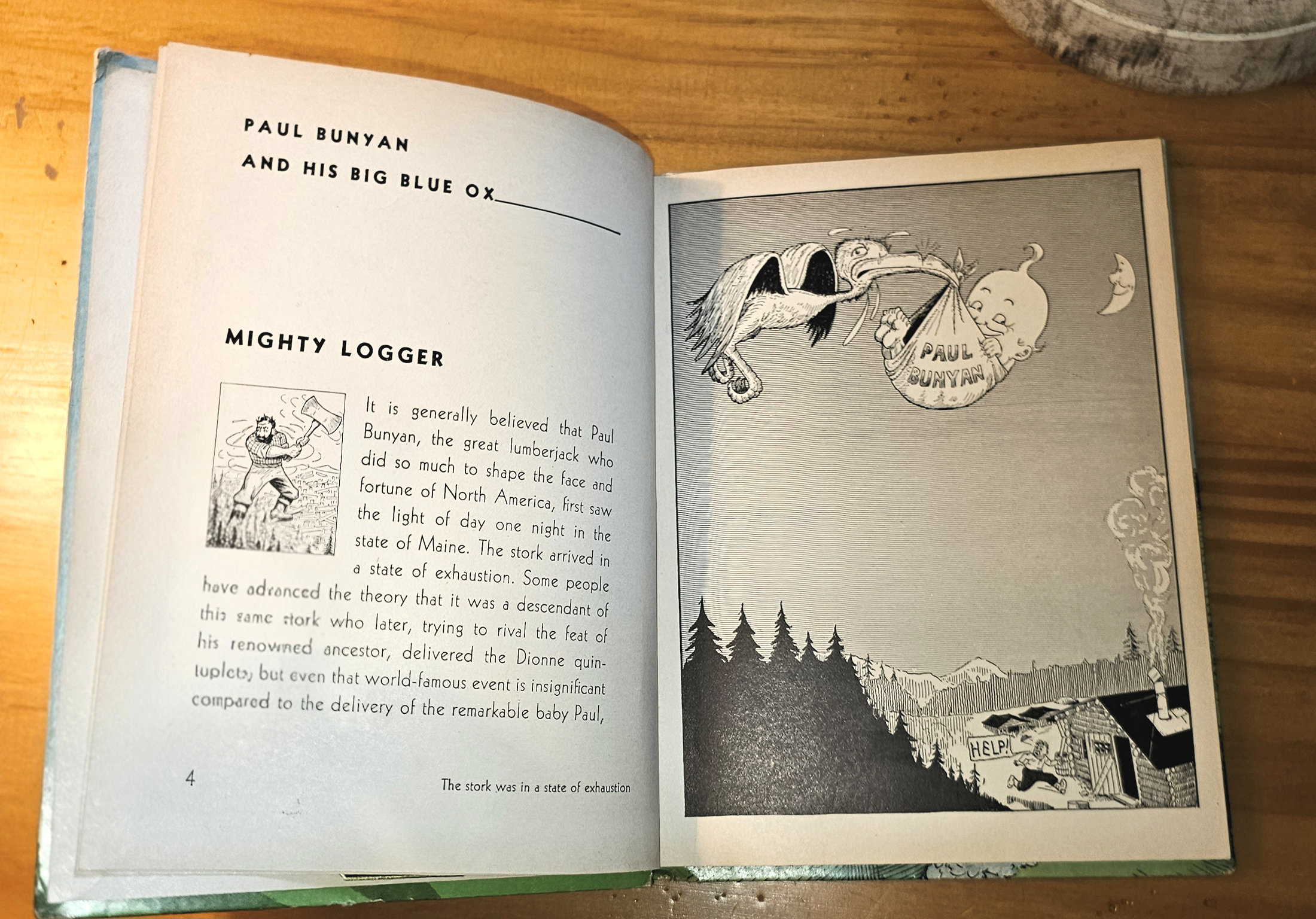 Paul Bunyan and His Big Blue Ox (1937) —
Rand McNally & Co. — R.D. Handy