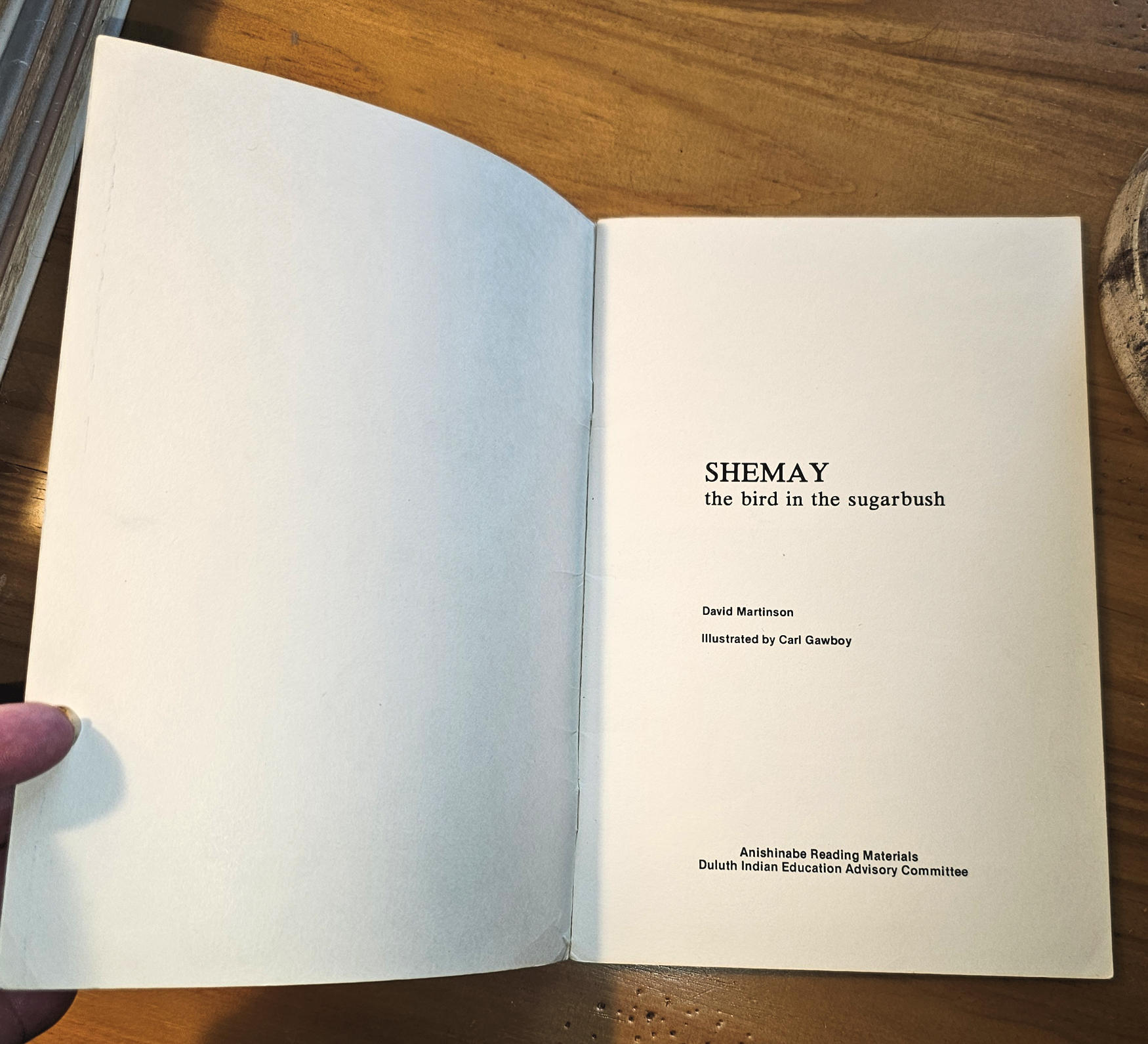 Shemay: The Bird in the Sugarbush —
Anishinabe Reading Materials (1975)