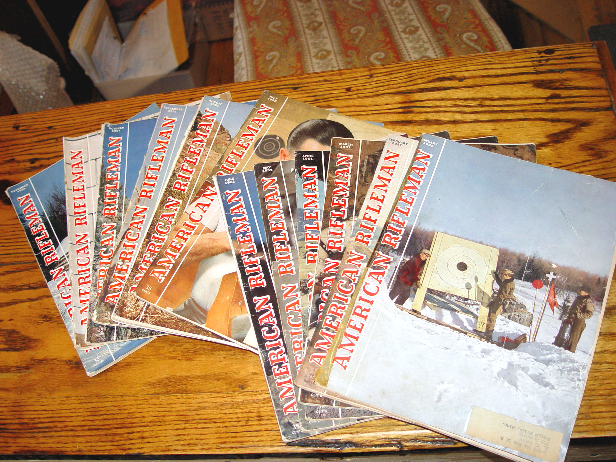 1951 Full Year American Rifleman
                          Magazines 12 Issues