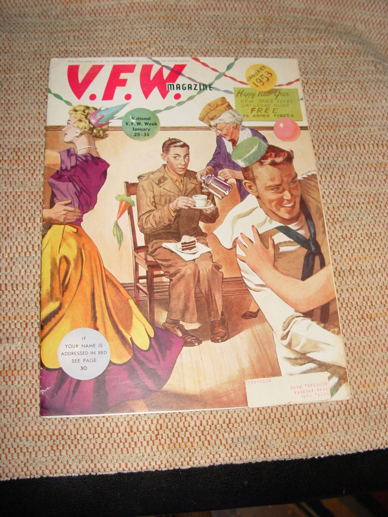 1953 V.F.W. Magazine; January Edition, Roger Abbett
                Cover