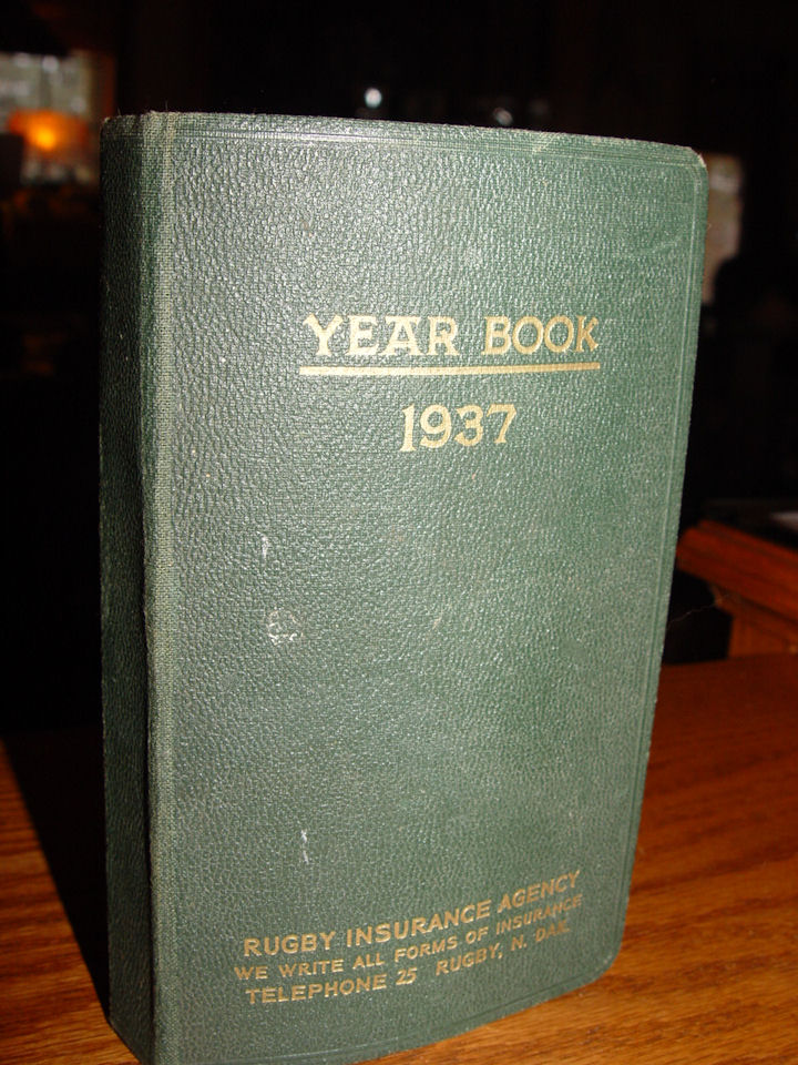 1937 Yearbook Famous Authors, Philosophy,
                        Poetry, Memories; Rugby ND Advertising