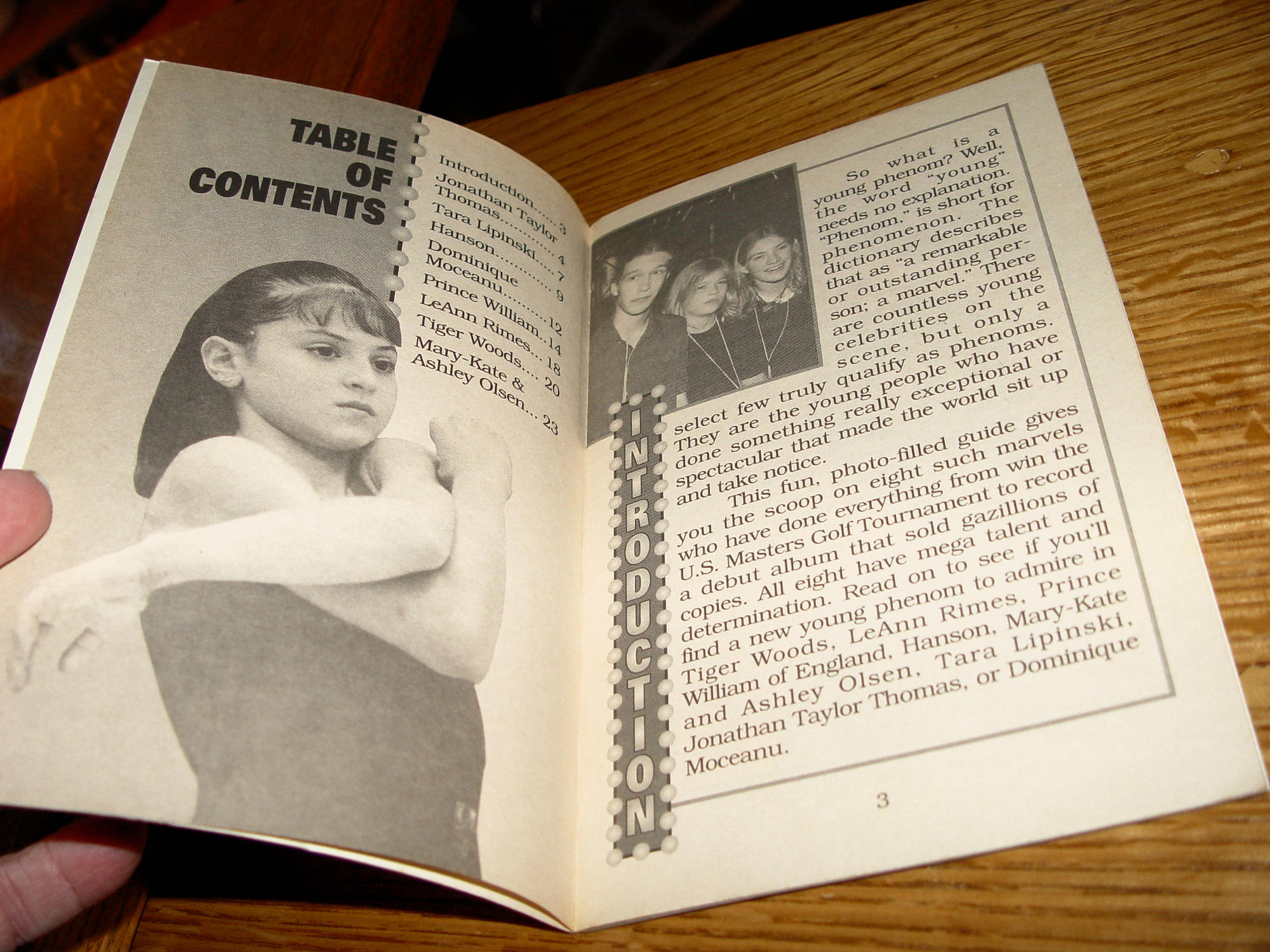 Spotlight on Young Phenoms: 1990s
Celebrity Photo Booklet – Tiger Woods, Tara
Lipinski, JTT, LeAnn Rimes