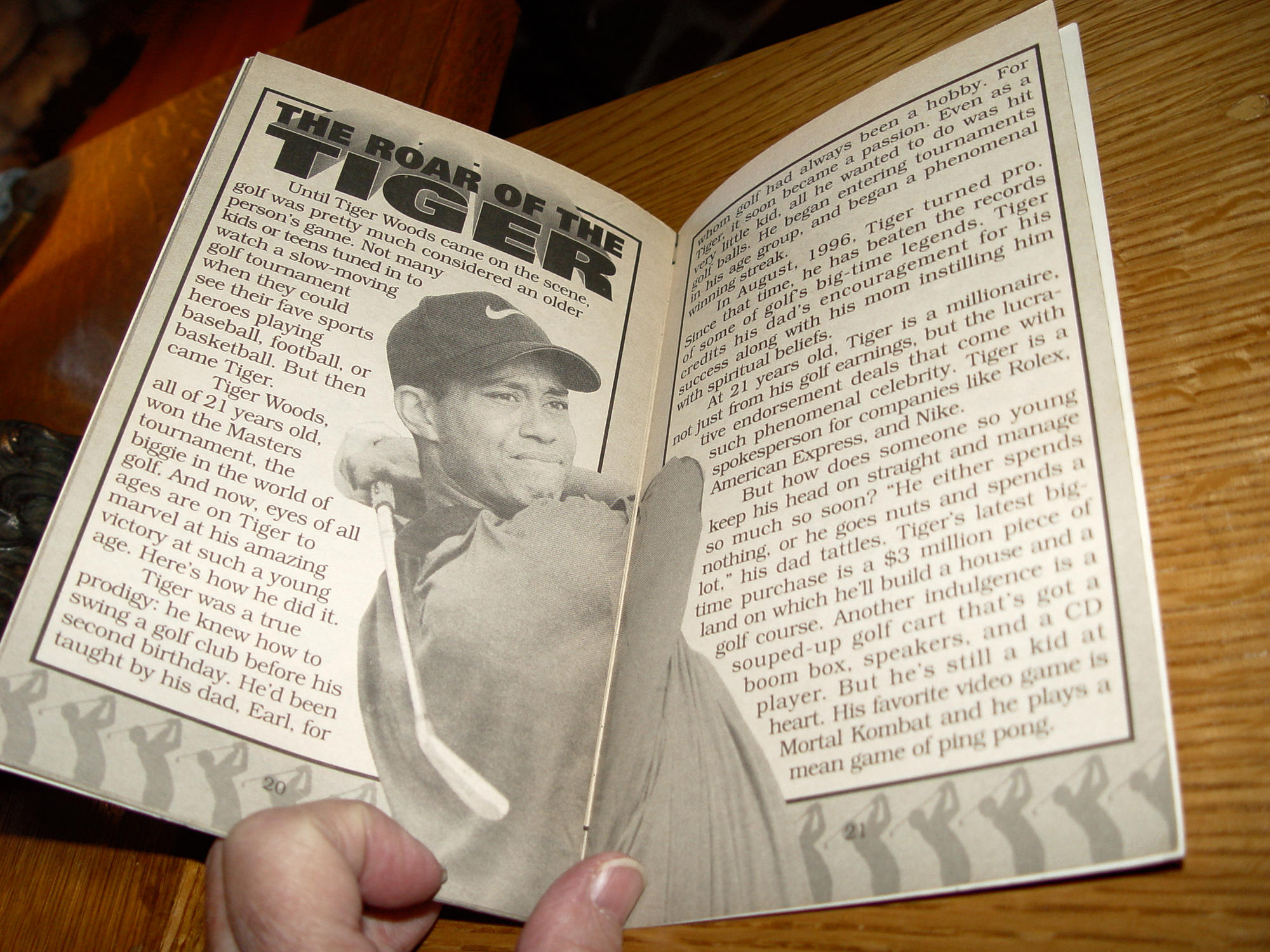 Spotlight on Young Phenoms: 1990s
Celebrity Photo Booklet – Tiger Woods, Tara
Lipinski, JTT, LeAnn Rimes