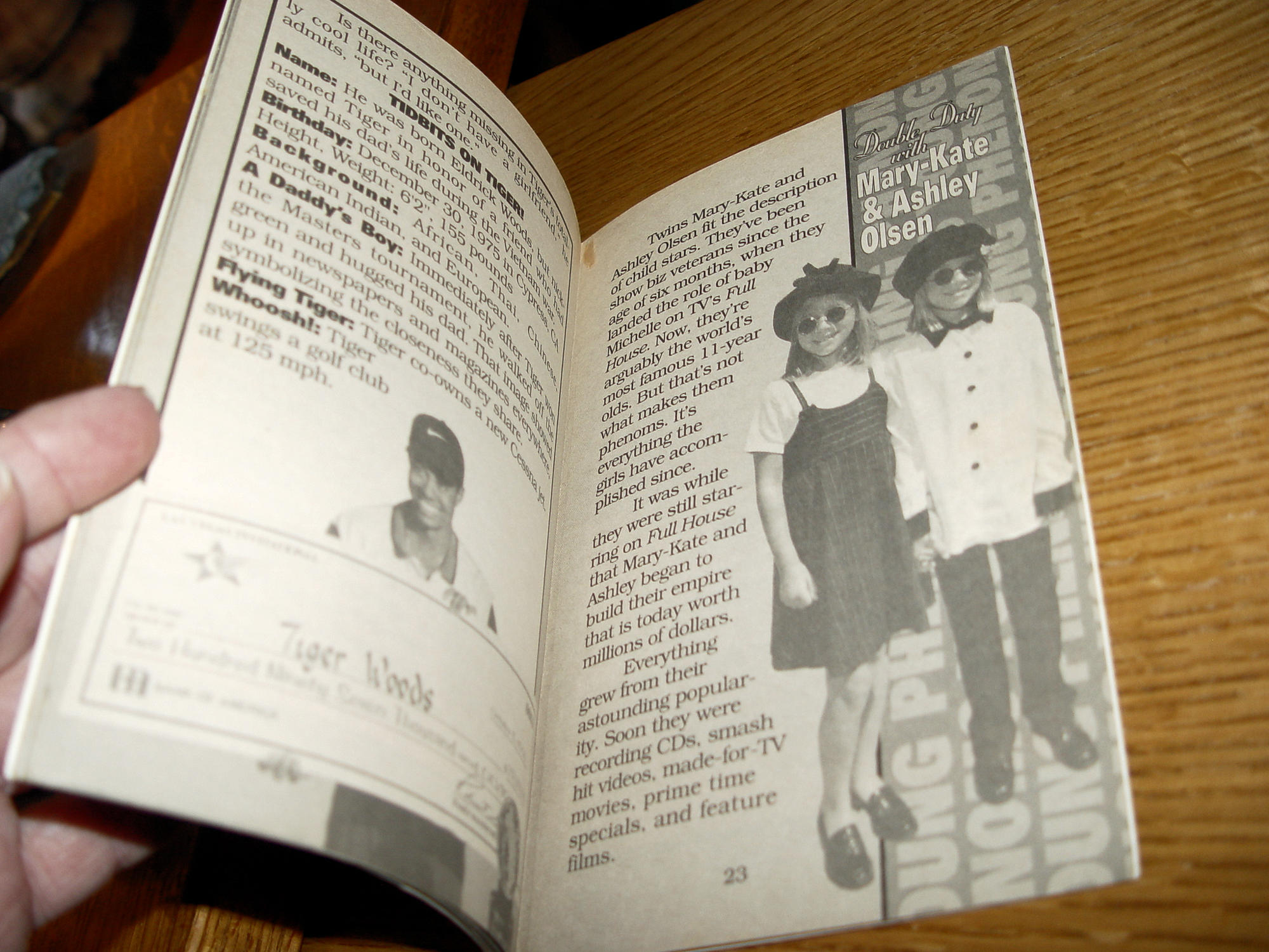 Spotlight on Young Phenoms: 1990s
Celebrity Photo Booklet – Tiger Woods, Tara
Lipinski, JTT, LeAnn Rimes