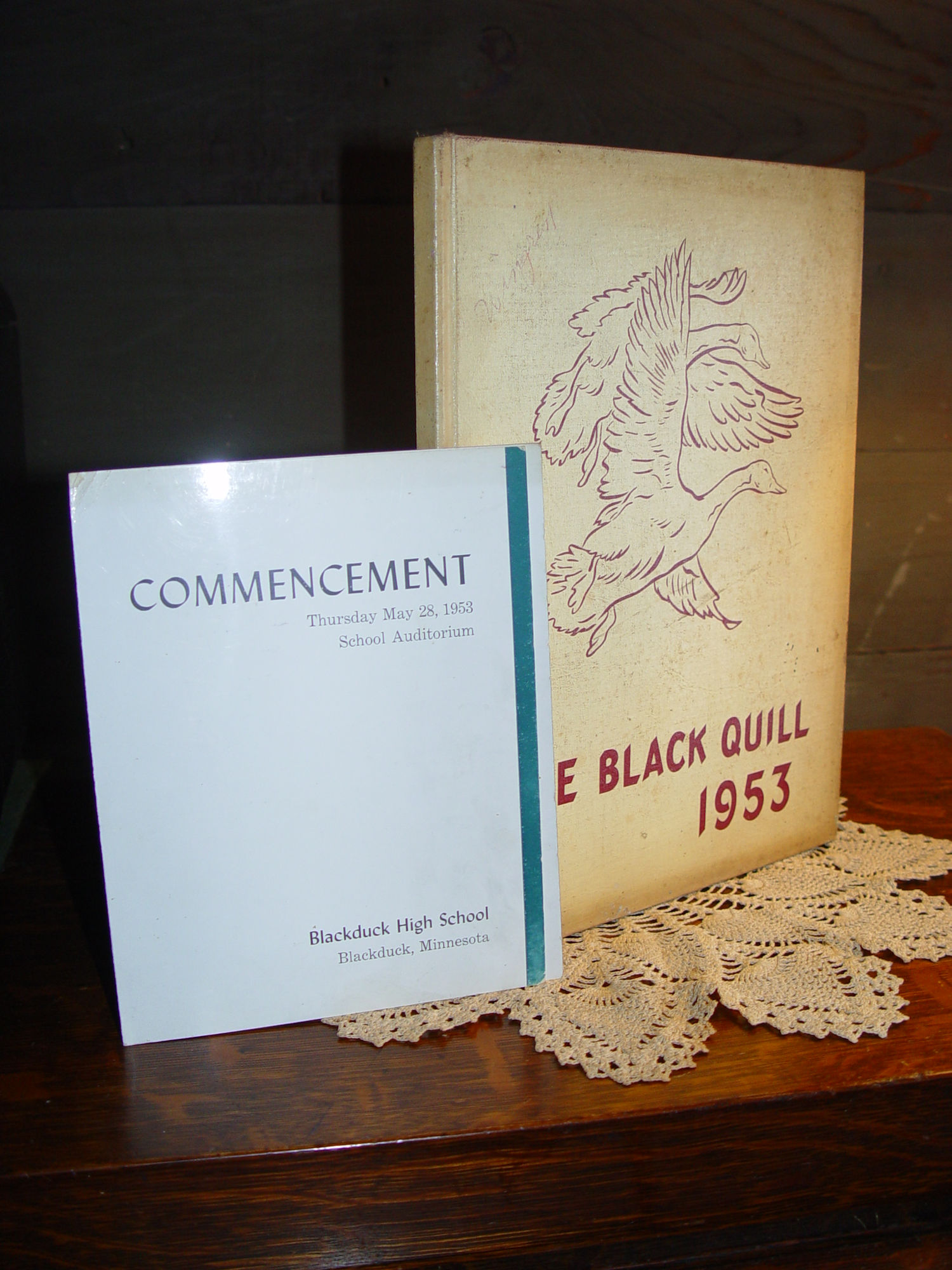 1953 The Black Quill Yearbook Blackduck
                        Minnesota Plus Commencement program