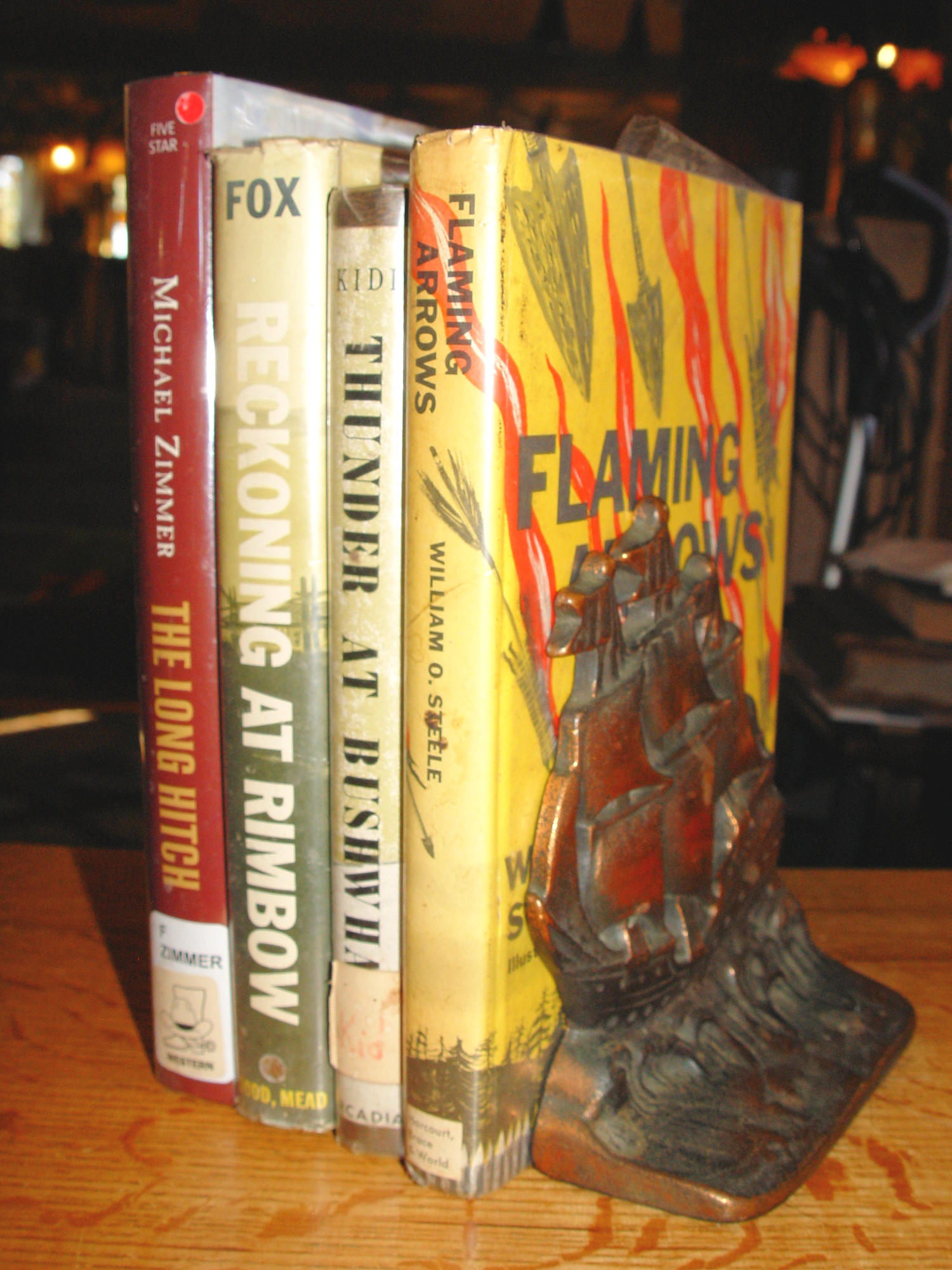 Western Novel Lot of 4 Hardcover Books with
Dust Jackets | Ex-Library